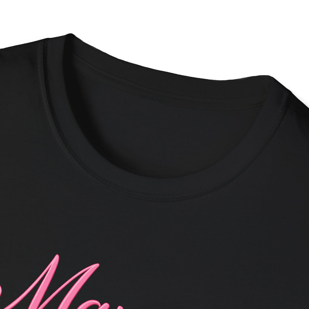 Mama Heart T-Shirt — Pink Script "Mama" Mother's Day Tee