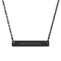 Horizontal Bar Necklace (Engraving)| everyone deserves the chance to fly
