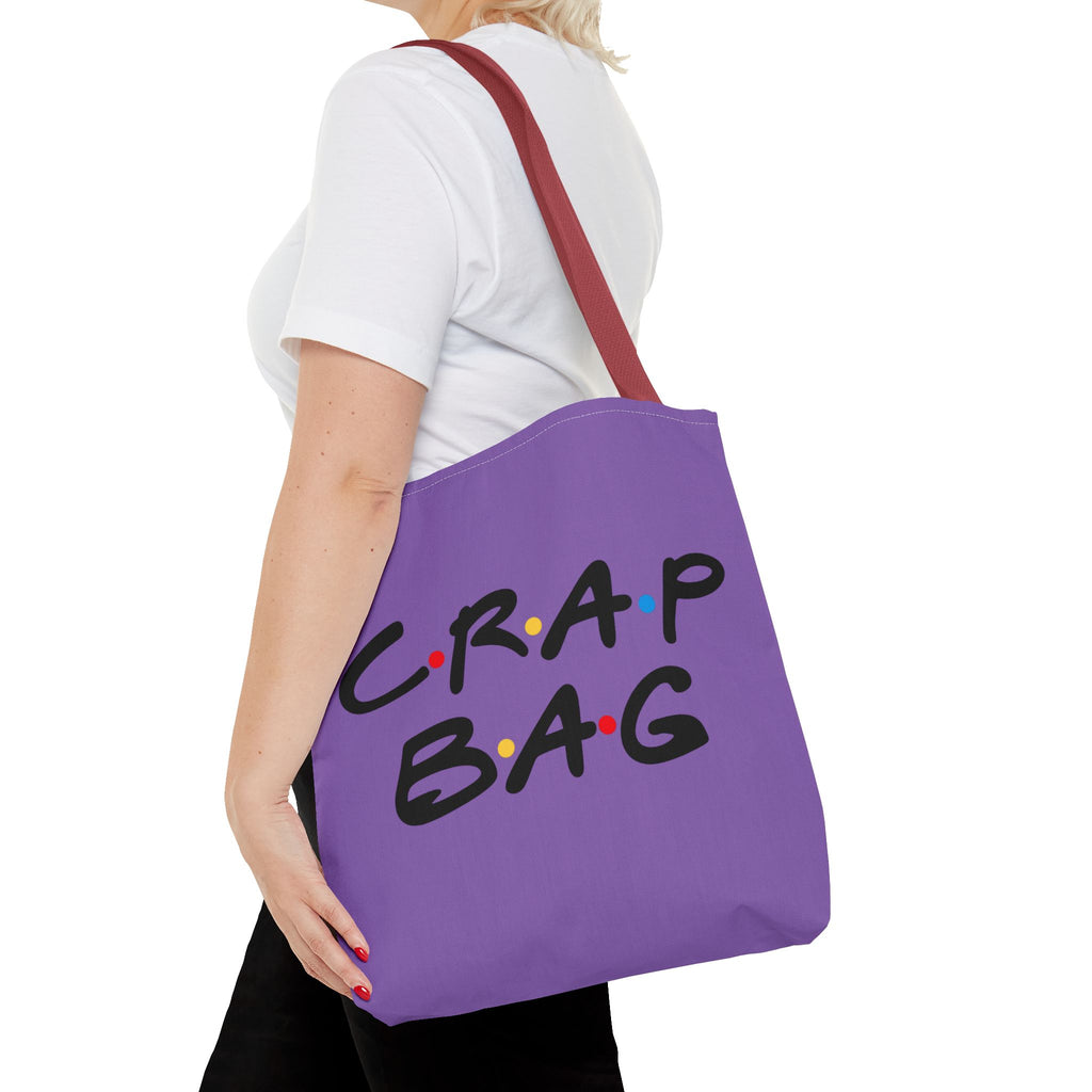 Friends Crap Bag Tote Bag | Purple All-Over Print Tote