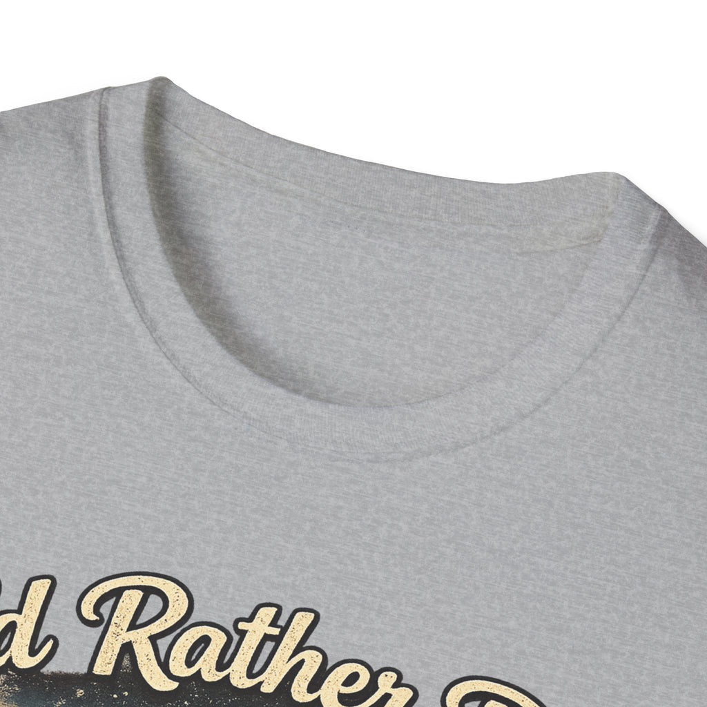 I'd Rather Be Camping T-Shirt | Mountain Forest Sunset Camping Shirt