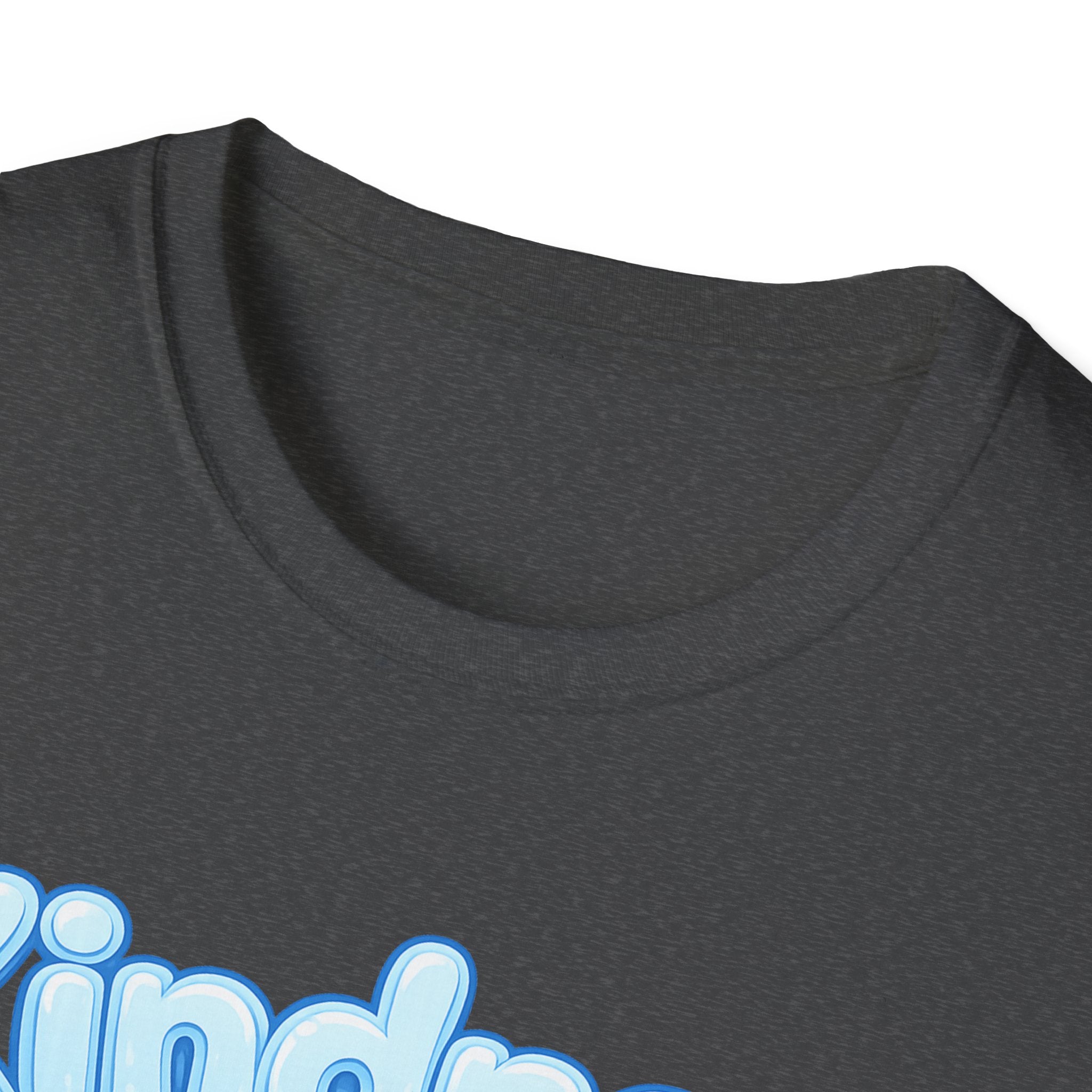 Kindness bubble text T-Shirt | Positive message, pastel blue lettering