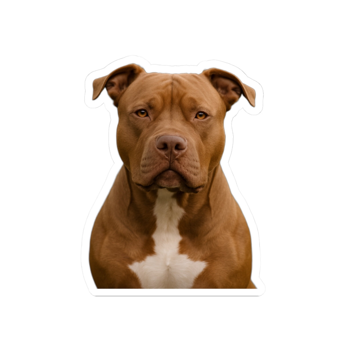 Pitbull Sticker | Kiss-Cut Dog Sticker, Vinyl Laptop Decal