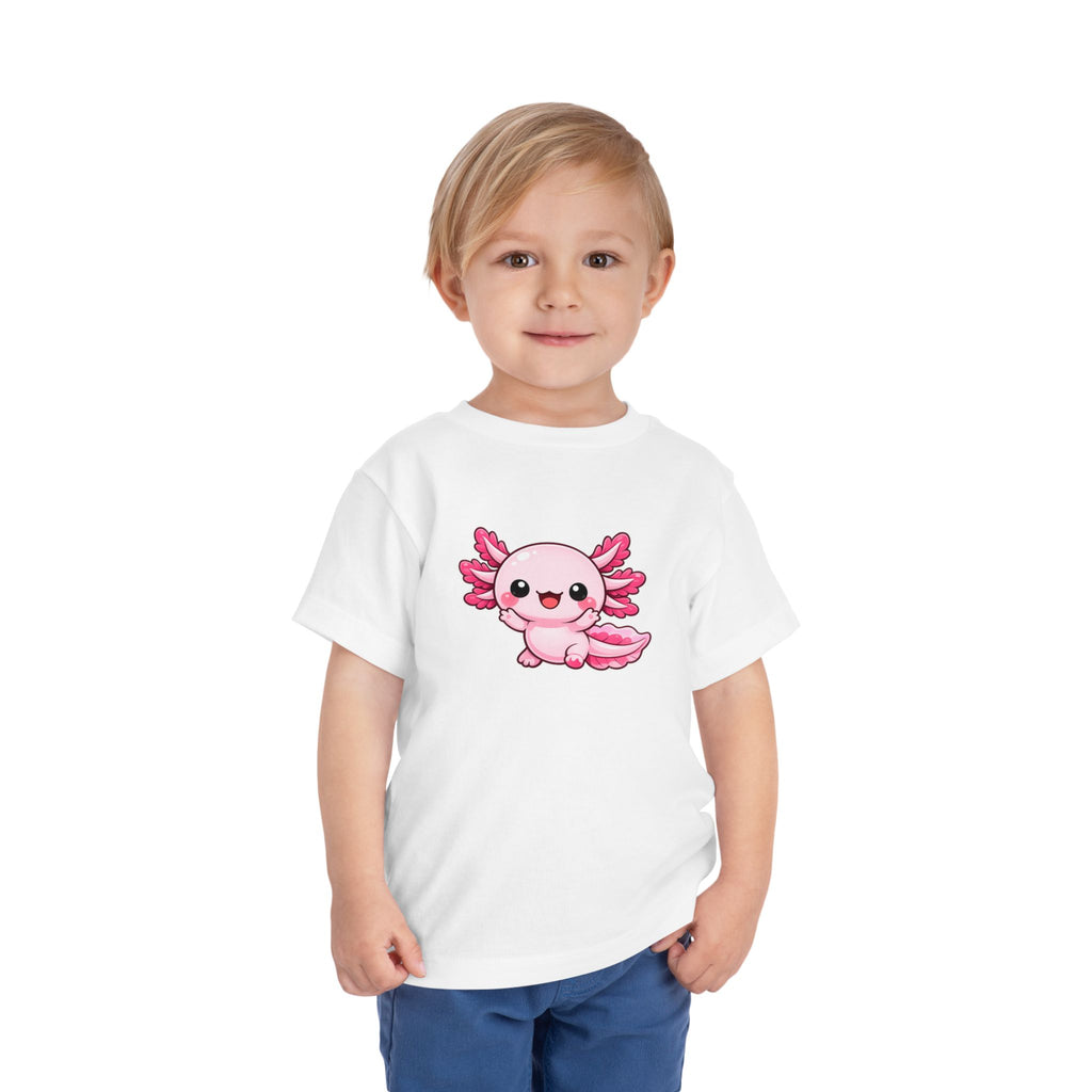 Pink Axolotl Illustration Toddler Tee | Cute Amphibian Shirt
