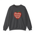 Teaching Is a Work of Heart Sweatshirt | Teacher Apple Design