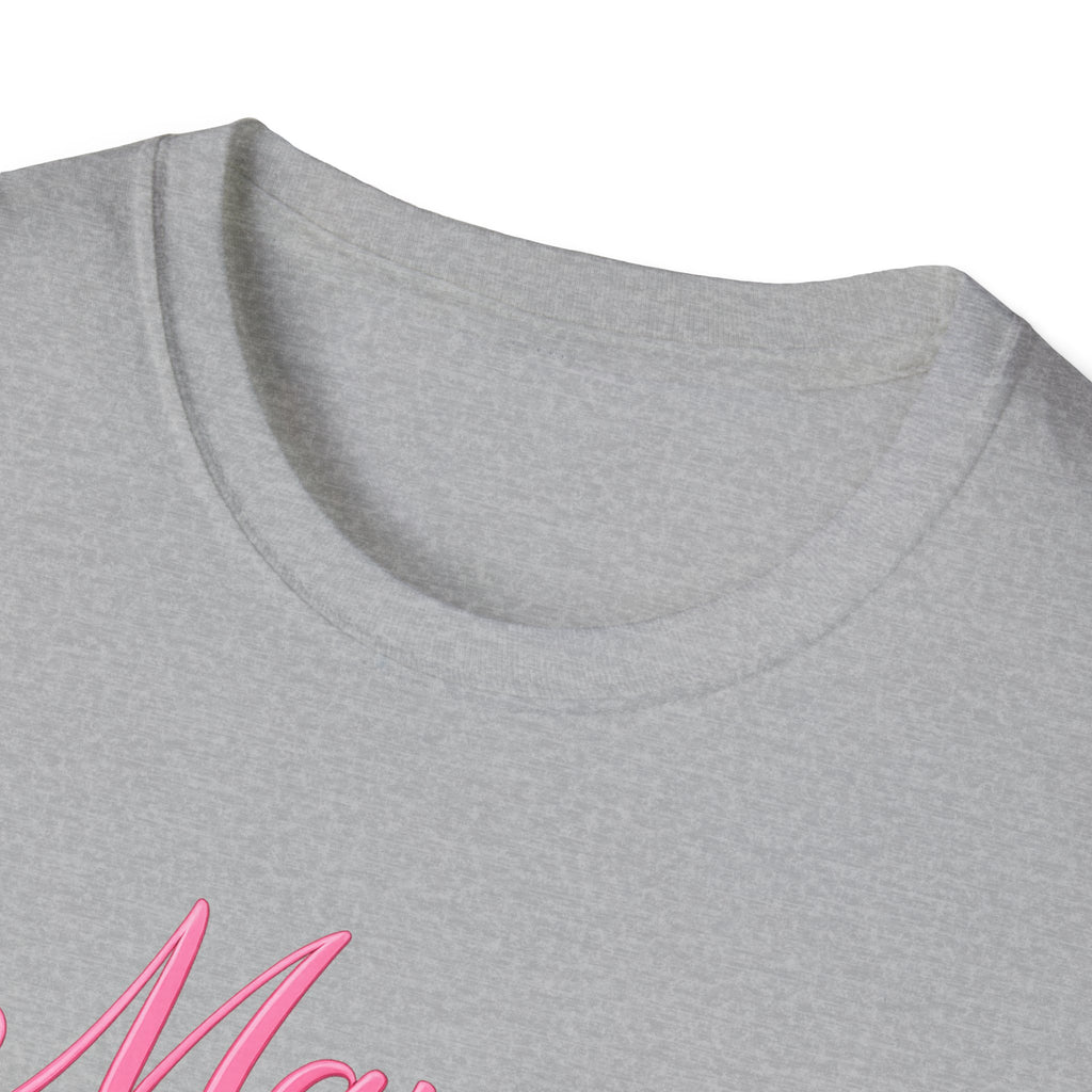 Mama Heart T-Shirt — Pink Script "Mama" Mother's Day Tee