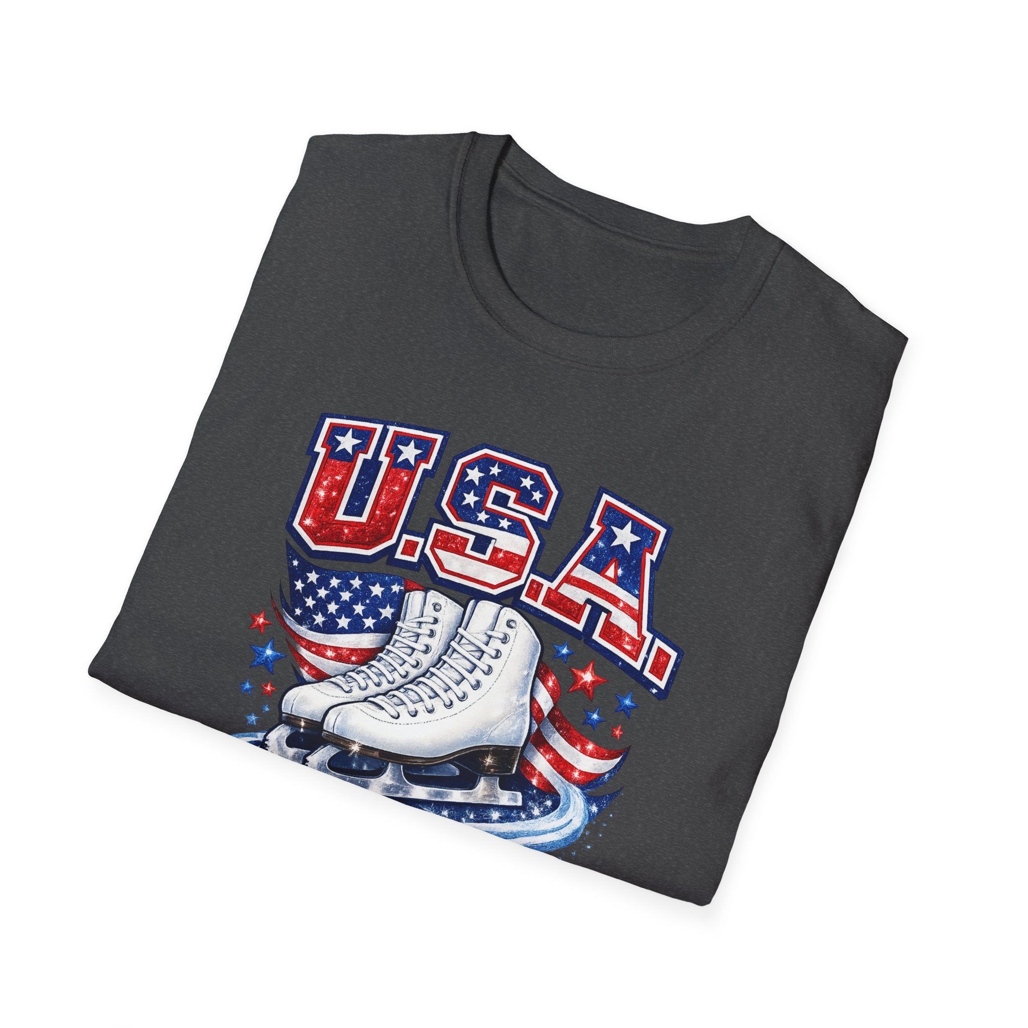U.S.A. figure skating Unisex Softstyle T-Shirt