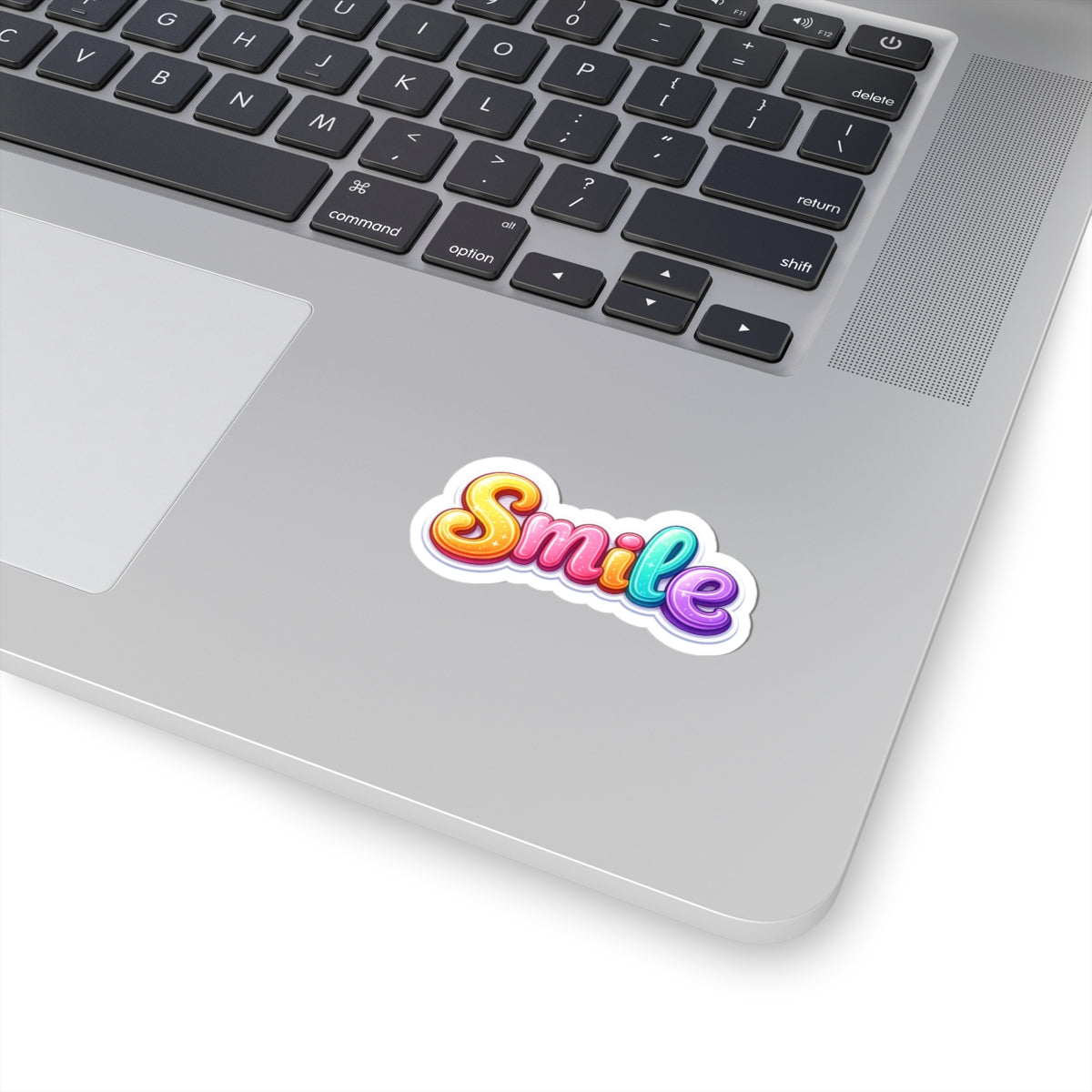 Smile rainbow script Sticker | kiss-cut vinyl decal
