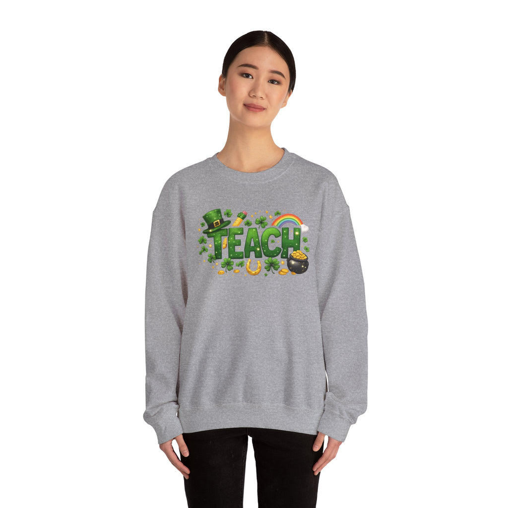 Teach St. Patrick's Day Crewneck Sweatshirt