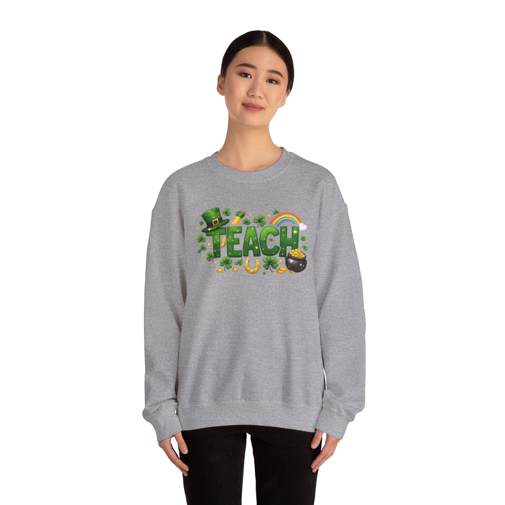 Teach St. Patrick's Day Crewneck Sweatshirt