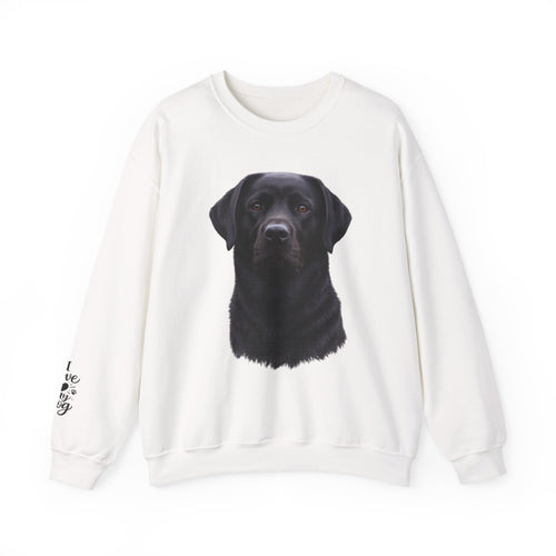 Black Labrador Portrait Sweatshirt | Dog Face Crewneck