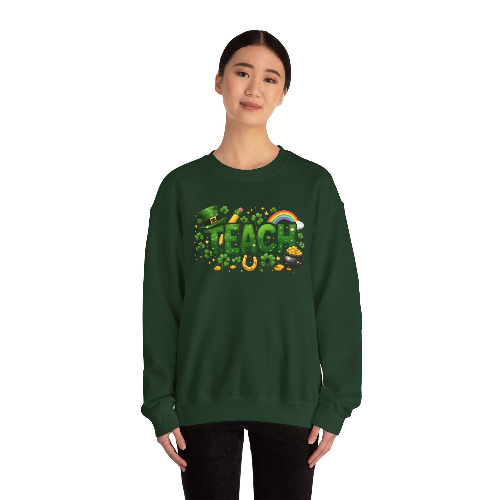 Teach St. Patrick's Day Crewneck Sweatshirt