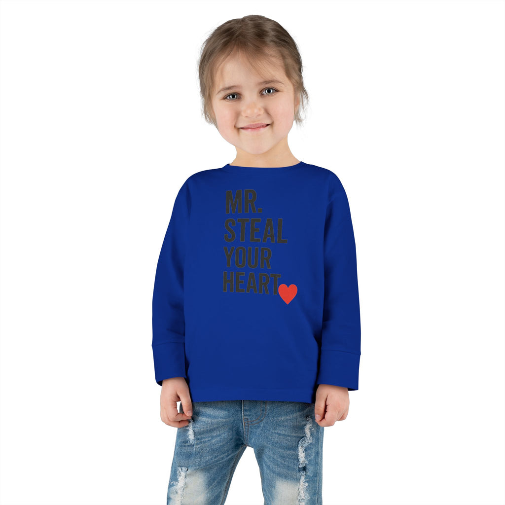 Mr. Steal Your Heart Toddler Long Sleeve Tee