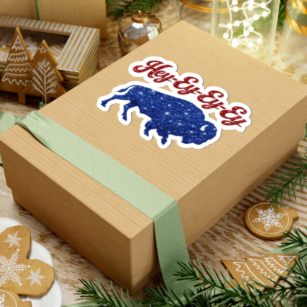 Hey-Ey-Ey-Ey Buffalo sticker | Kiss-Cut Sticker, Americana starry bison