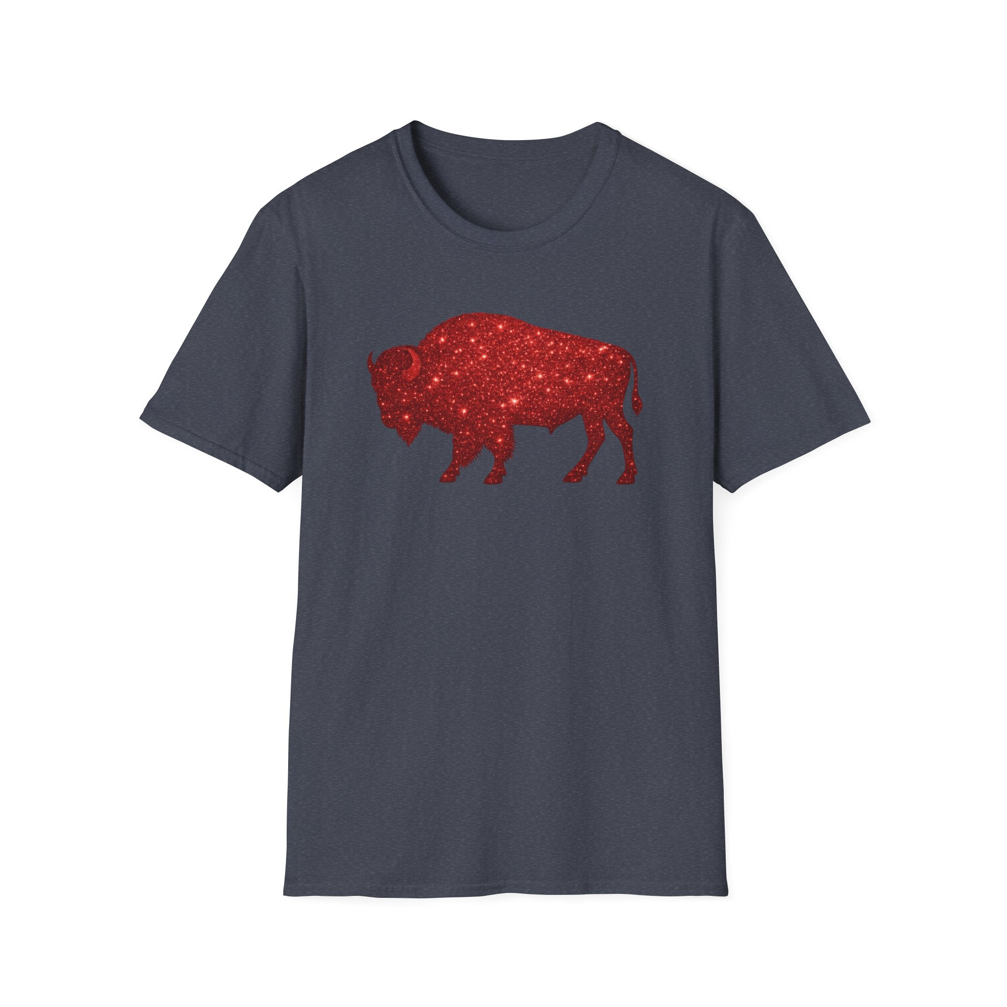 Red Buffalo Silhouette T-Shirt | Sparkle Star Pattern