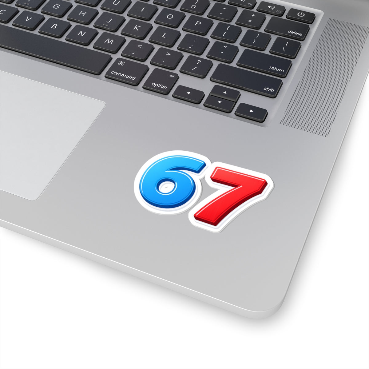 67 Humor Sticker | Kiss-Cut Number Decal