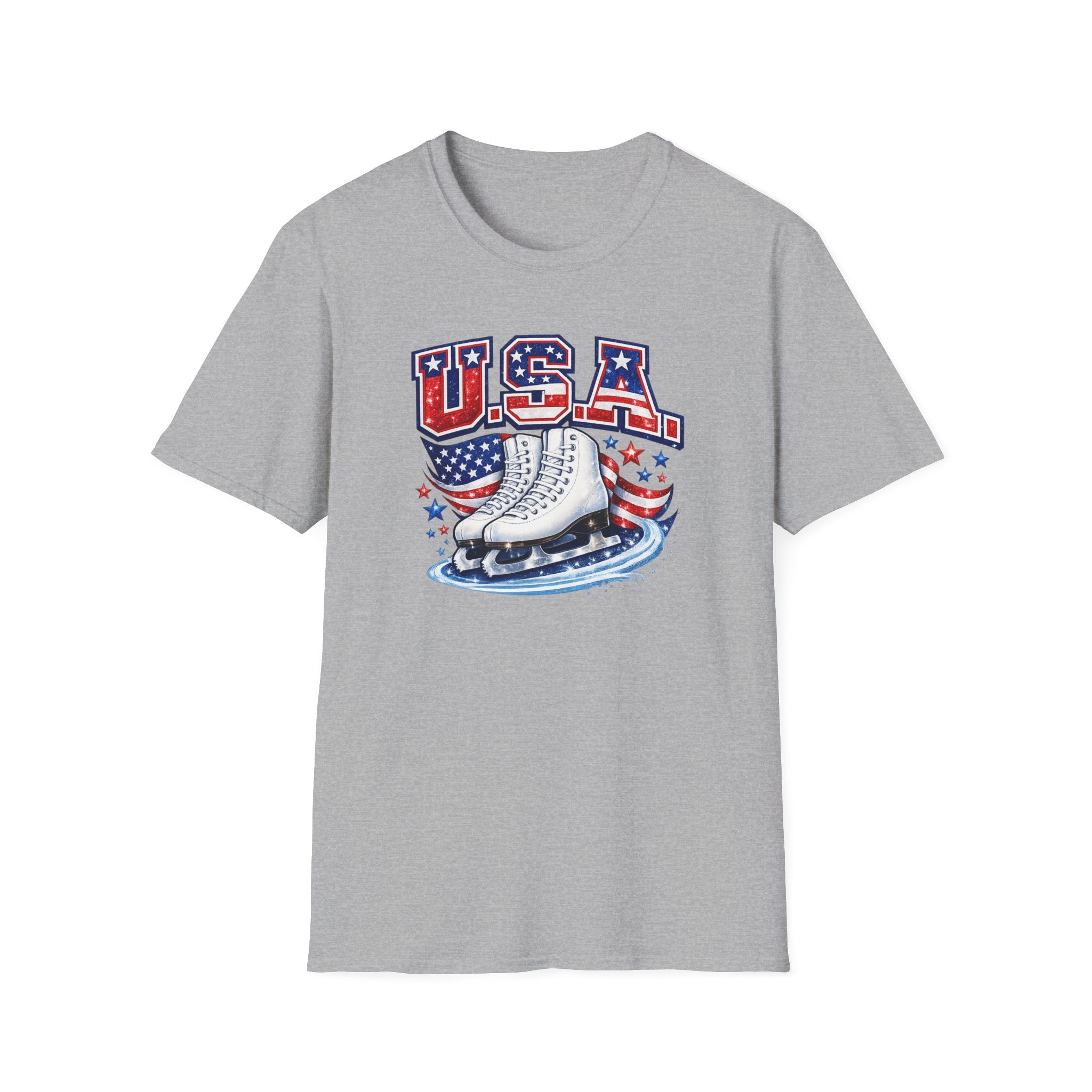 U.S.A. figure skating Unisex Softstyle T-Shirt