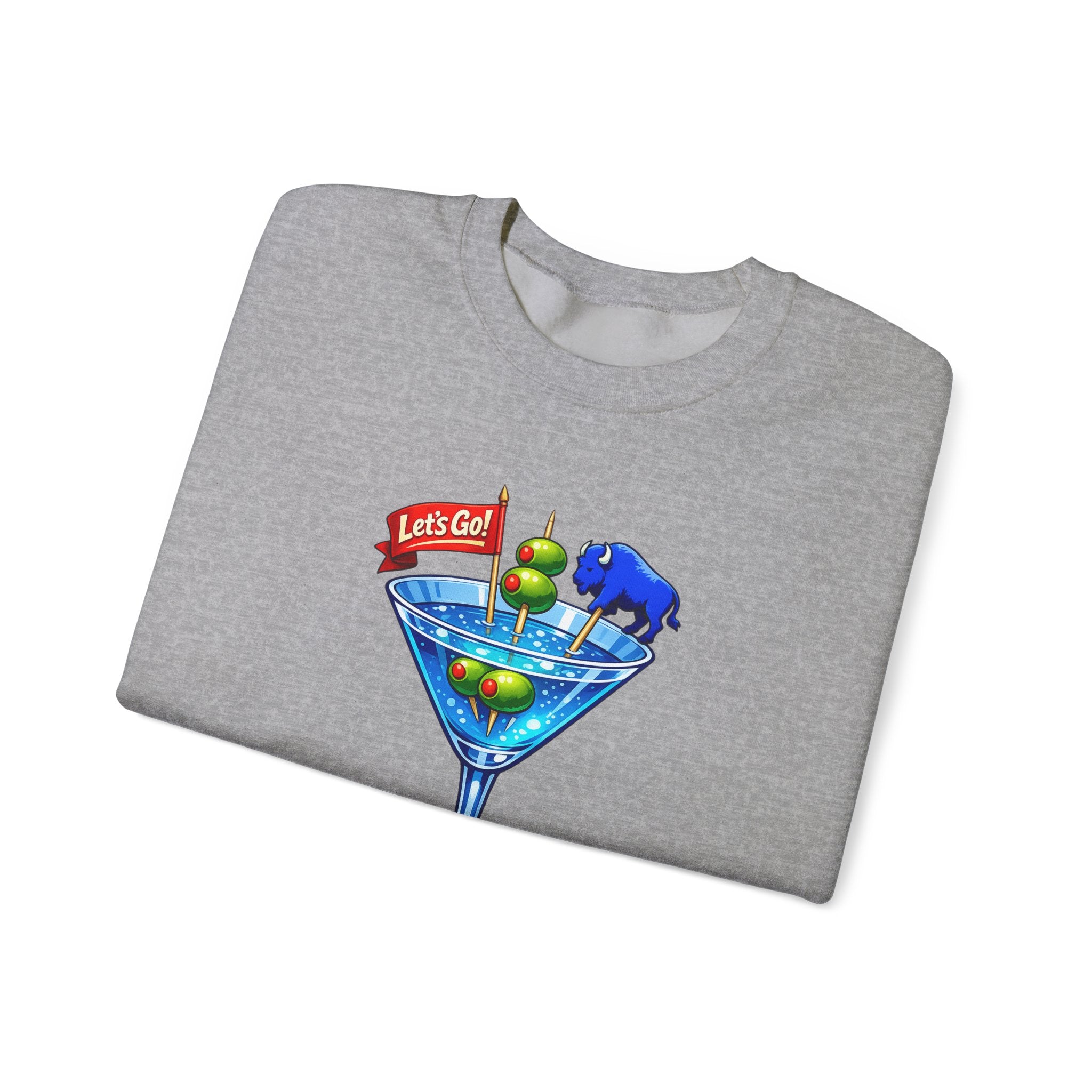 Blue Buffalo Martini Illustration Sweatshirt | Cocktail Graphic Crewneck