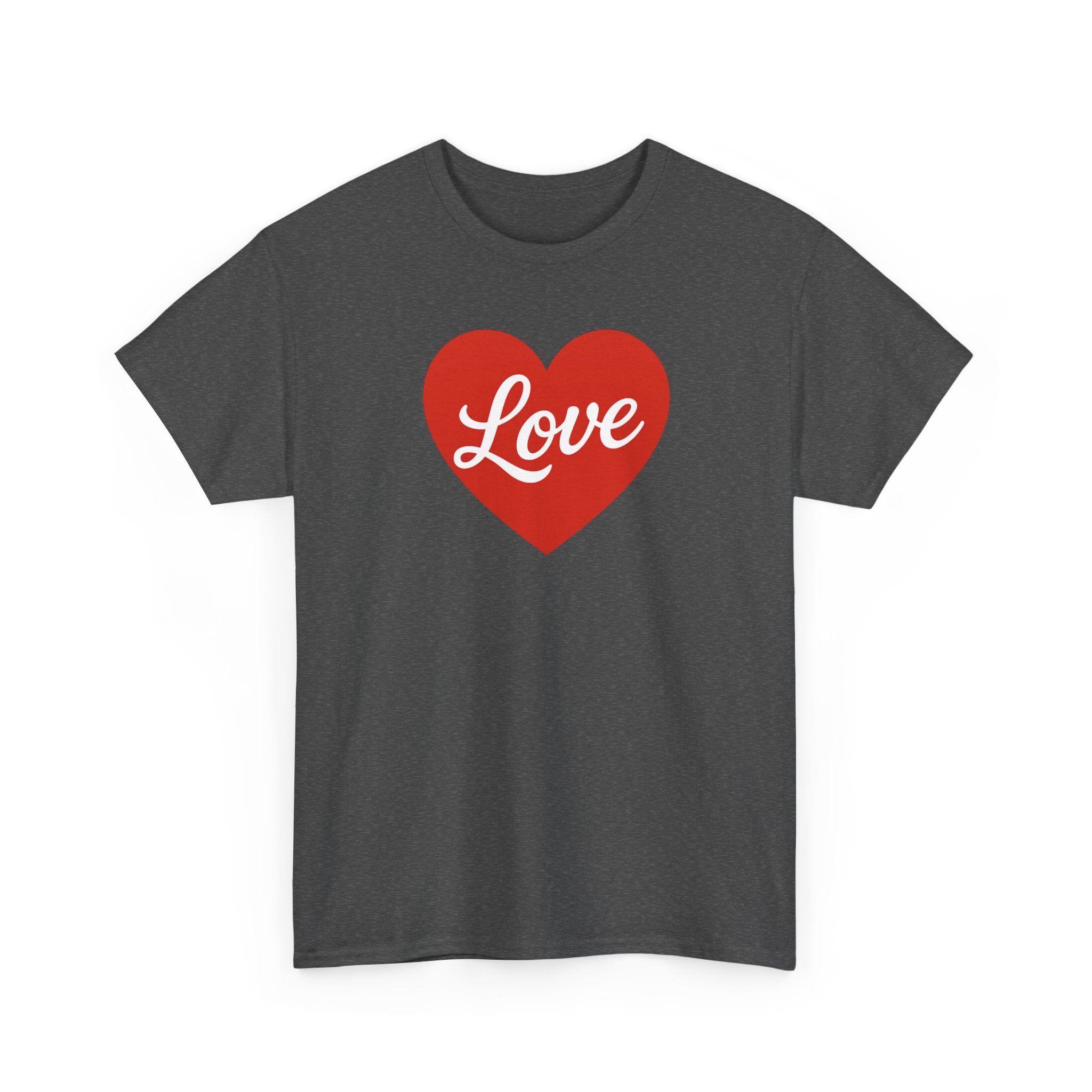 Red Heart Valentine's Day Love Script Tee