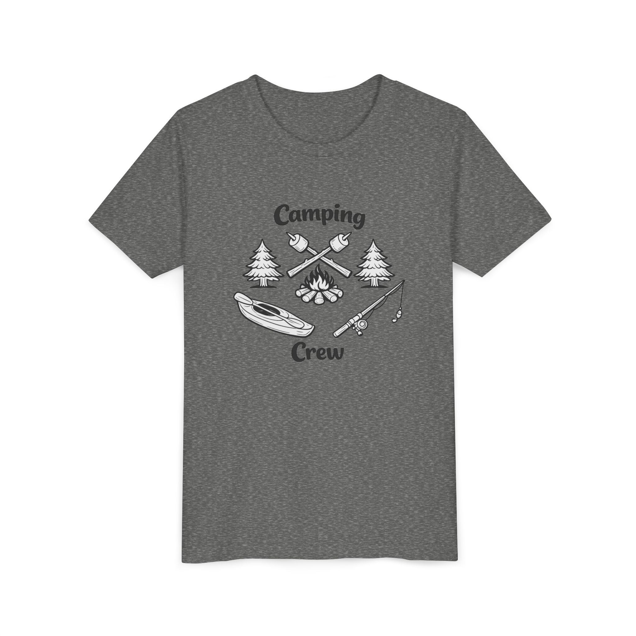 Camping Crew Youth Tee | Kayak, Campfire, Fishing Outdoors