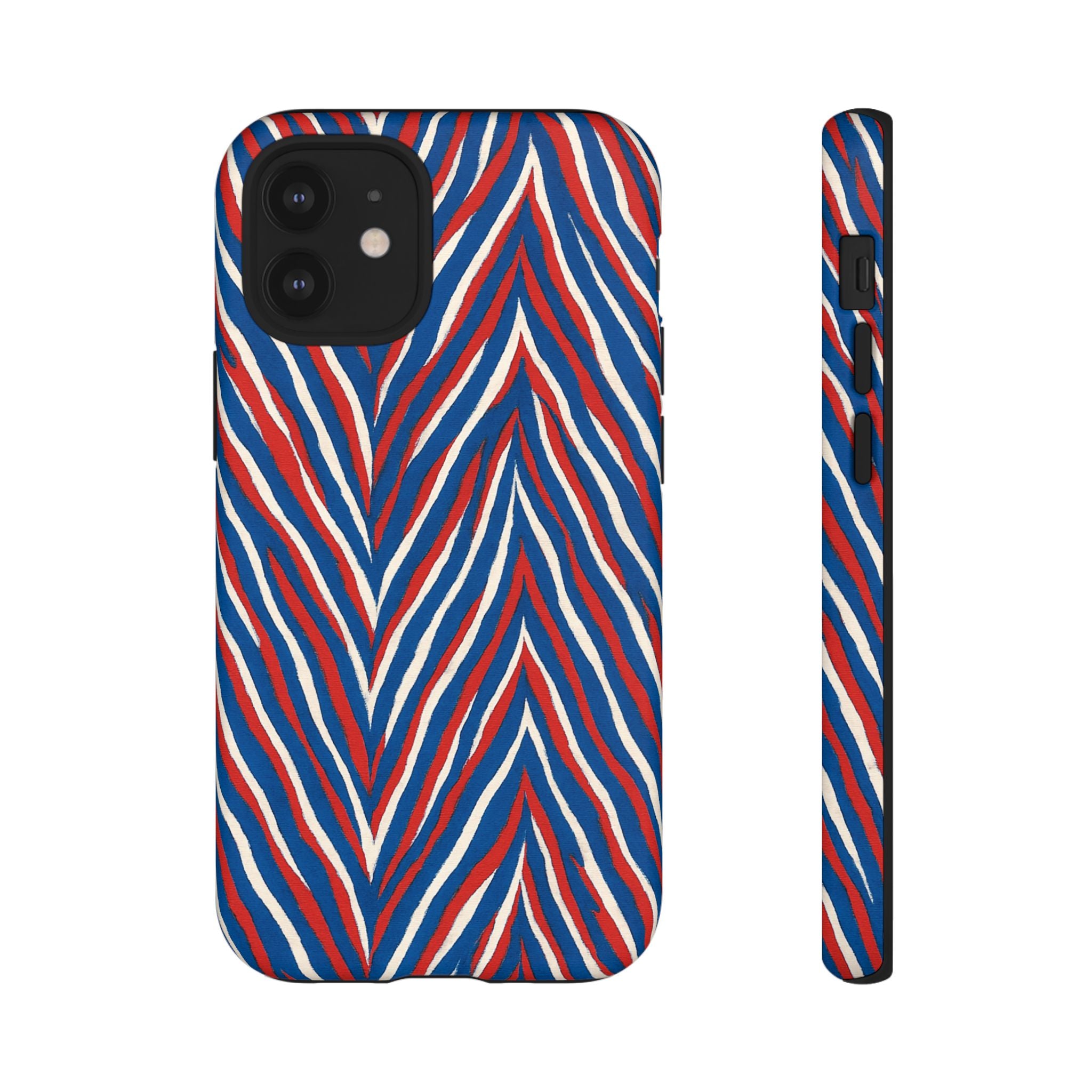 Red White Blue Zebra Stripe Tough Case | Patriotic Phone Cover