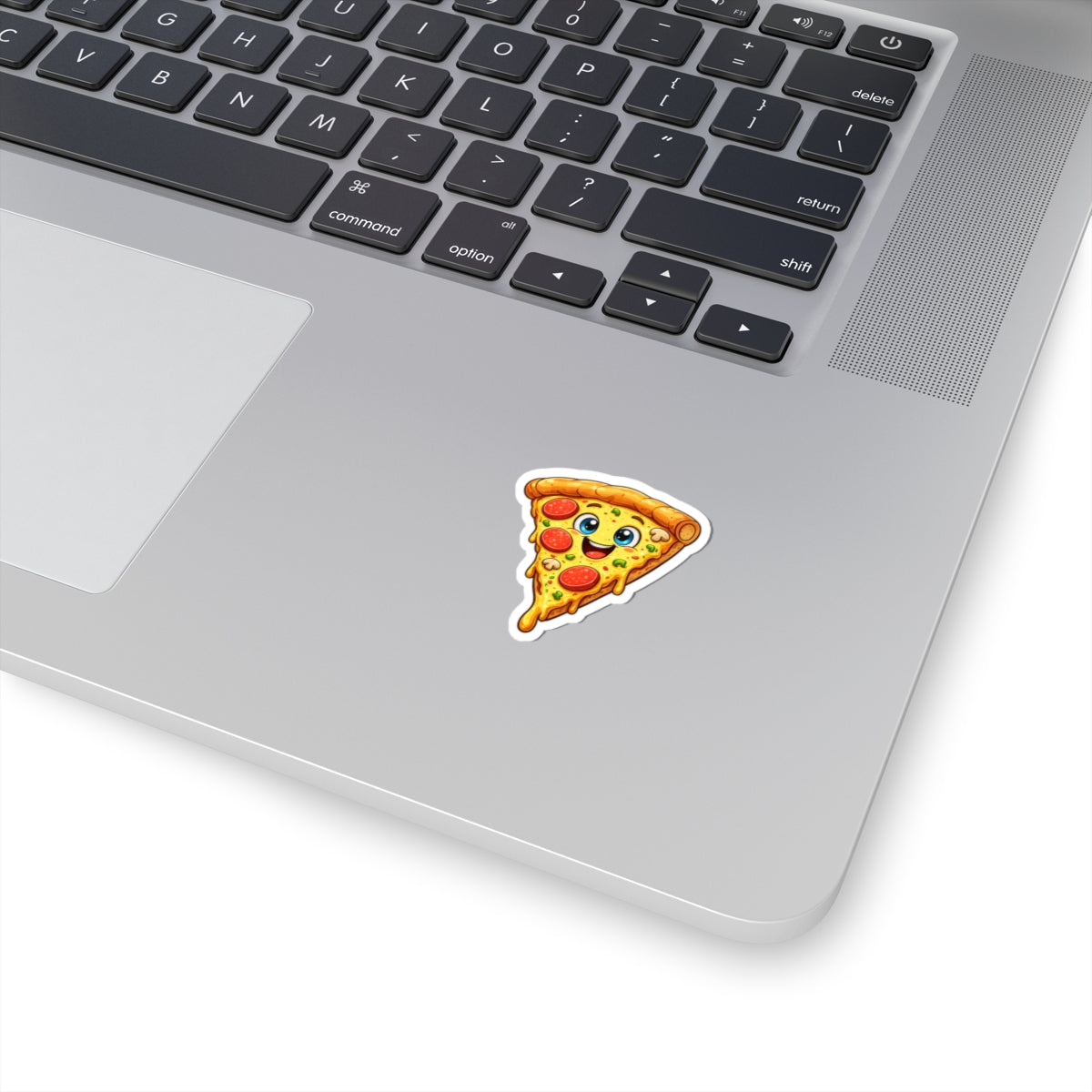 Smiling Pepperoni Pizza Sticker Kiss-Cut | Cute Food Vinyl