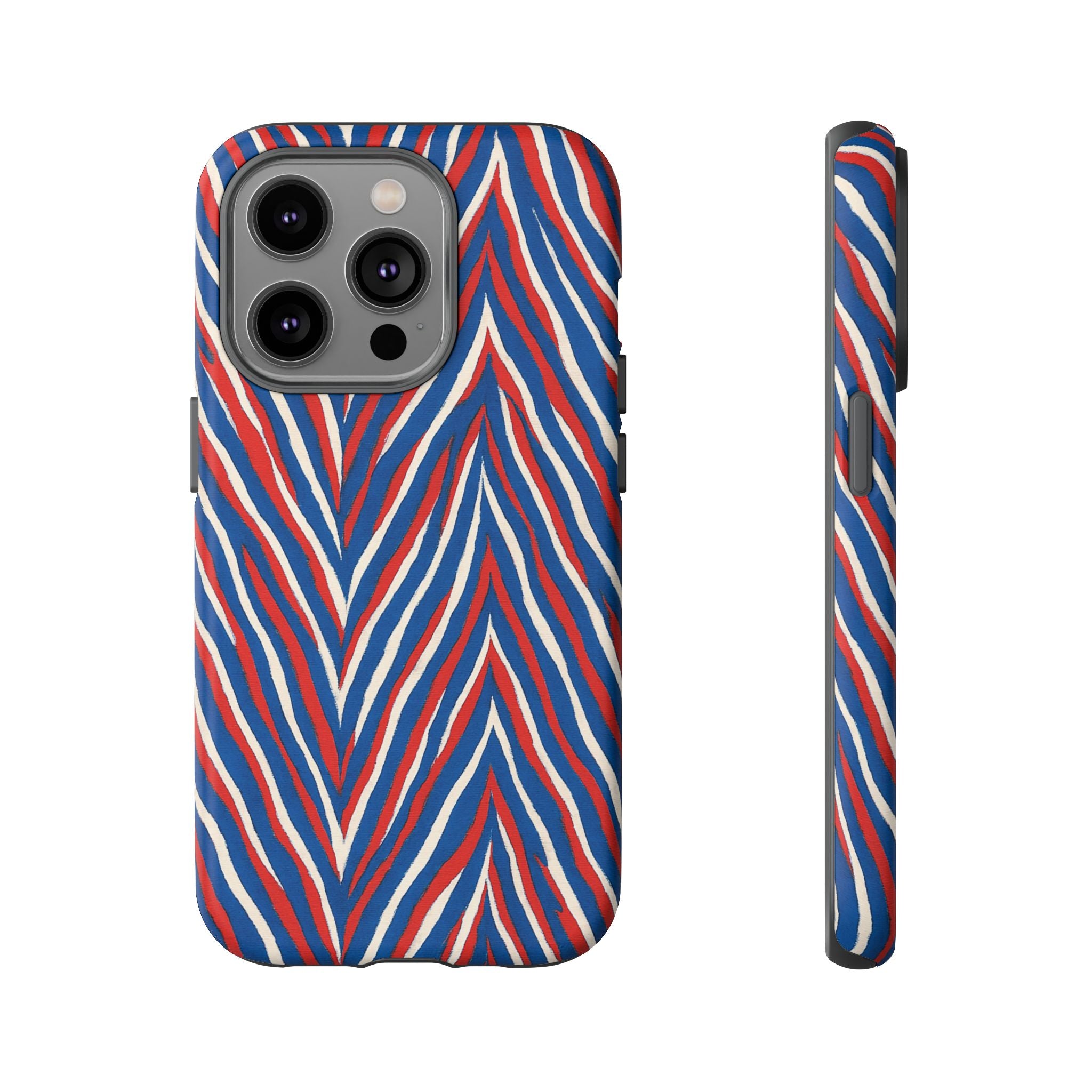 Red White Blue Zebra Stripe Tough Case | Patriotic Phone Cover