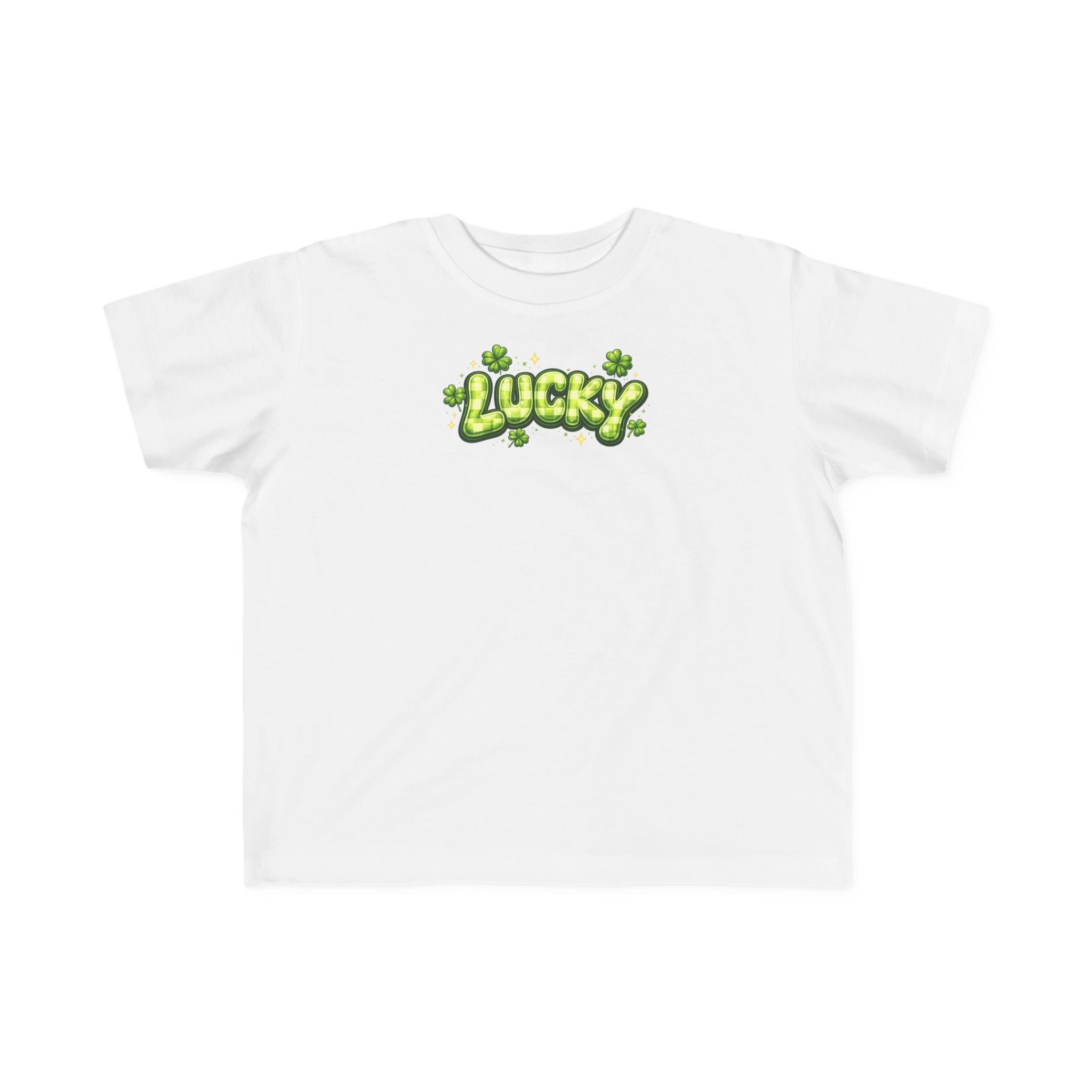 Toddler T‑Shirt — "Lucky" Shamrock Graphic St. Patrick’s Day Tee