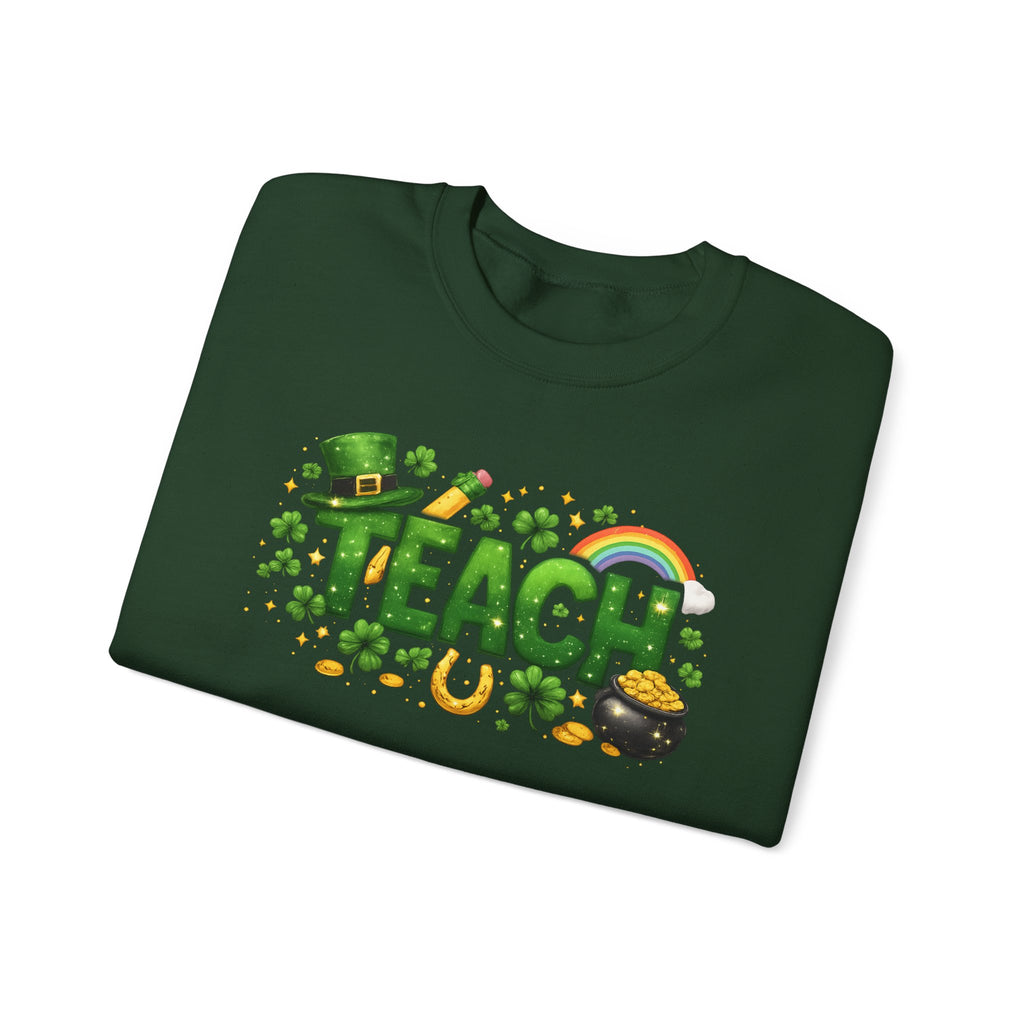Teach St. Patrick's Day Crewneck Sweatshirt