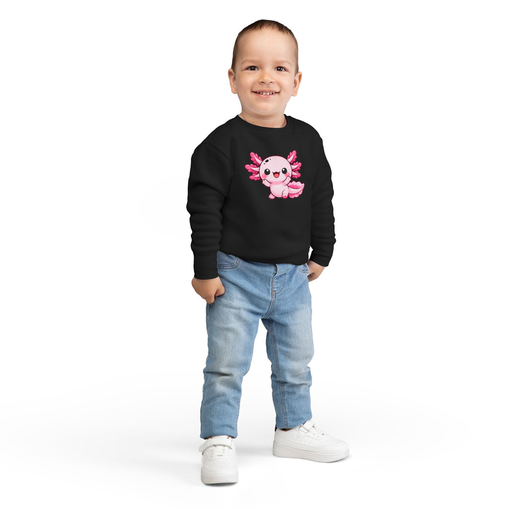Pink Axolotl Toddler Sweatshirt | Cute Sea Creature Kids Top