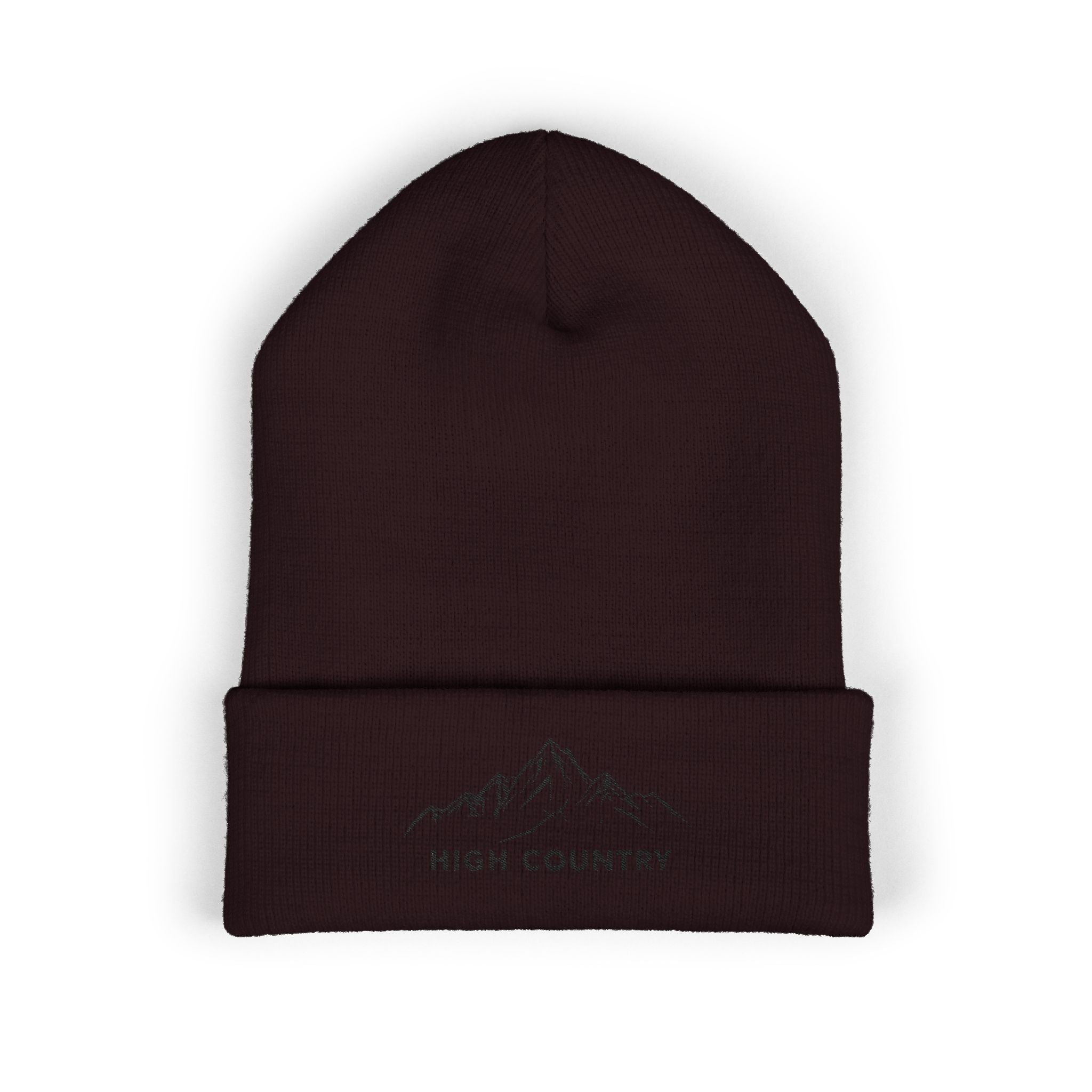 Embroidered Mountain Logo Beanie, Winter Ski Accessories, Outdoor Adventure Hat, Nature Lover Gift, Ski Trip Apparel