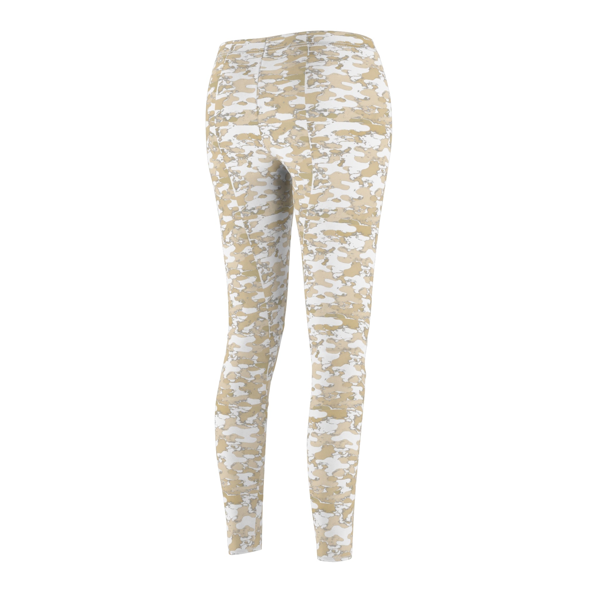 Neutral Camo Leggings Casual Leggings | All-Over Print