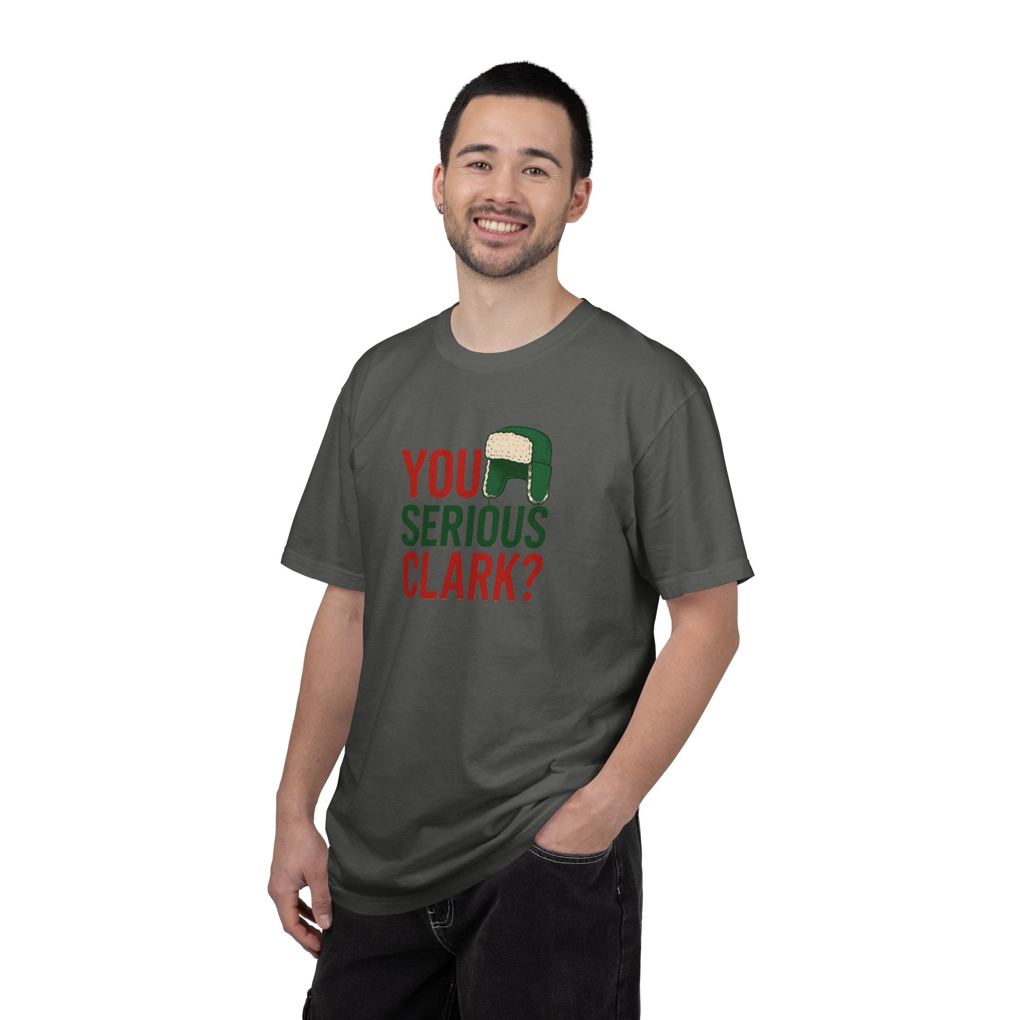 You Serious Clark? T-Shirt | Holiday Movie Quote, Trapper Hat Graphic