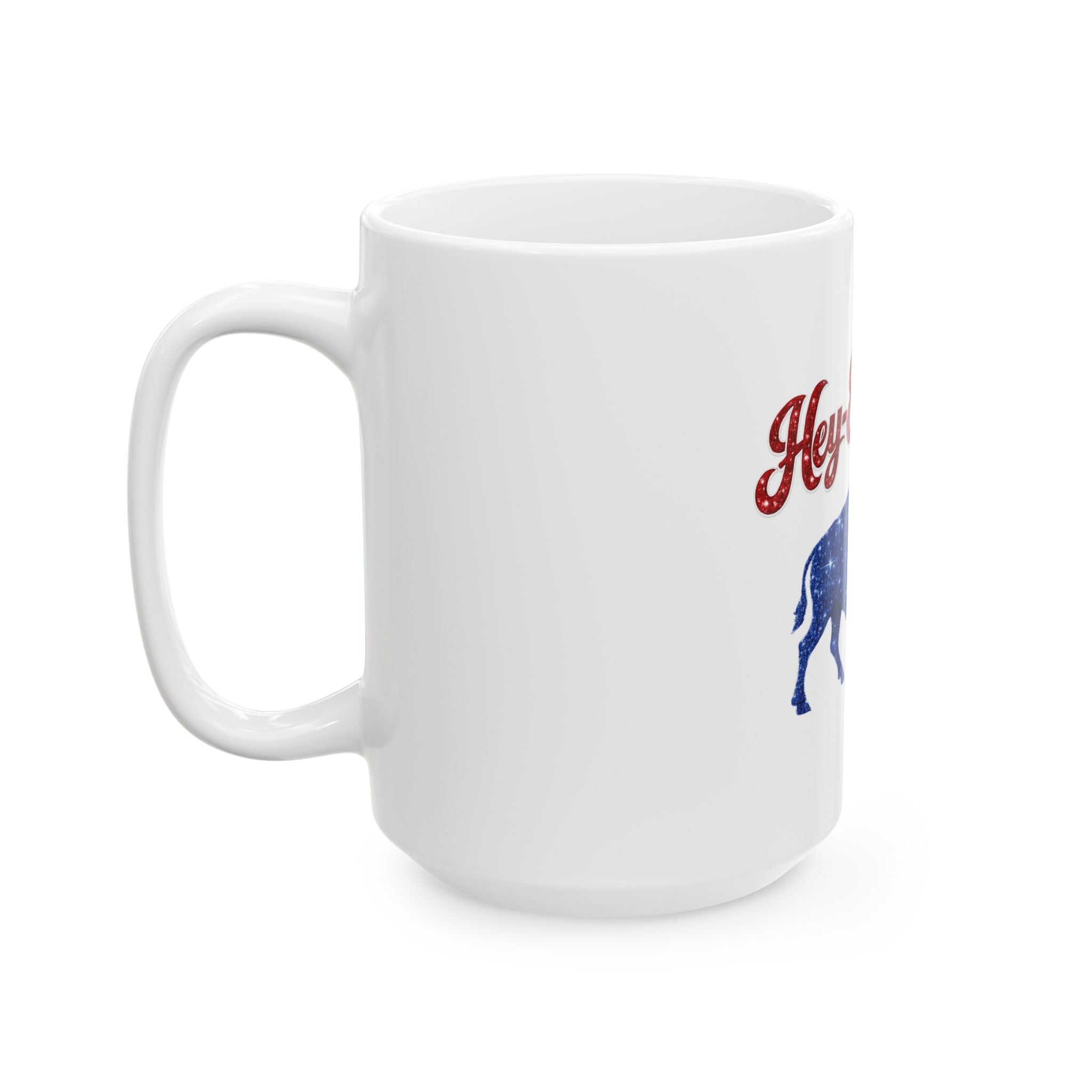 Hey-Ey-Ey-Ey Buffalo Design Mug | Starry Blue Bison Ceramic Mug
