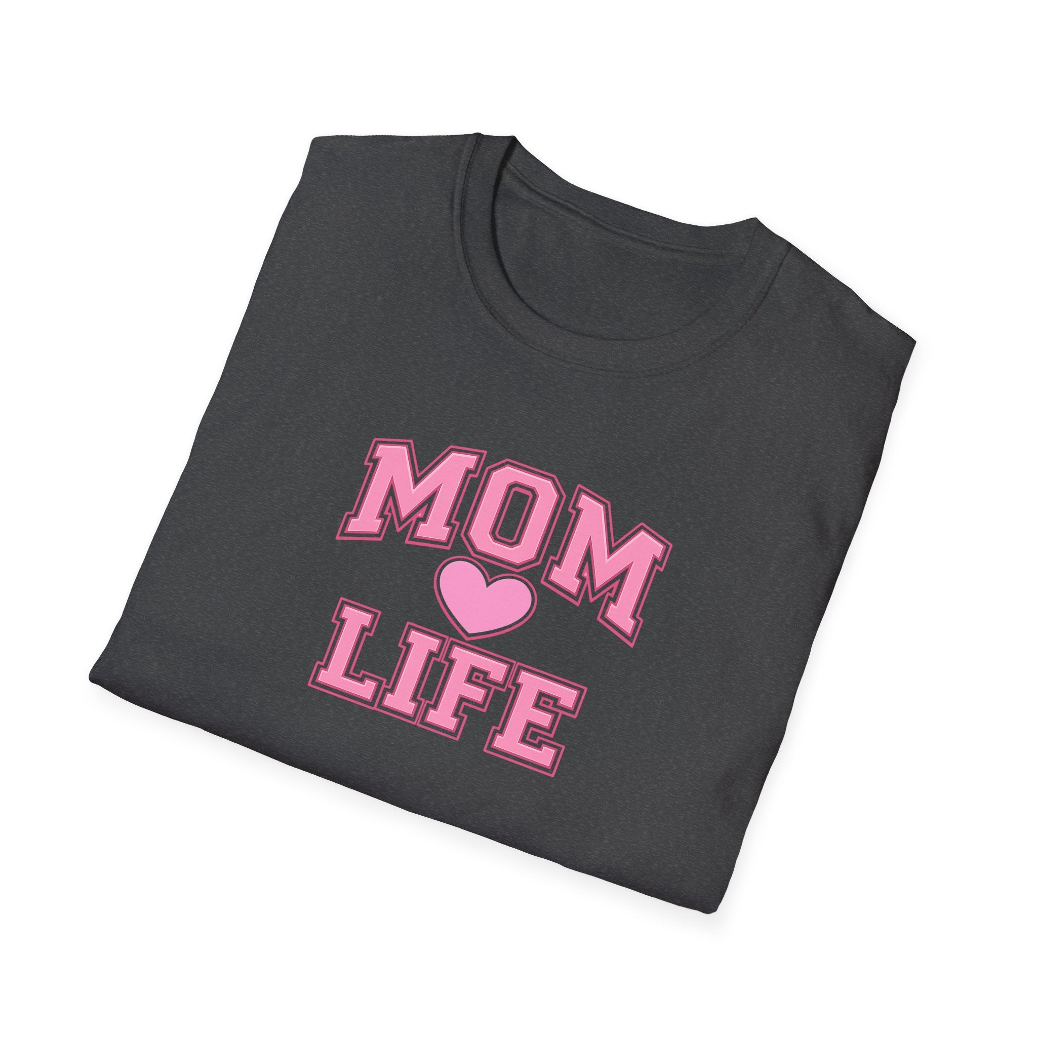 Mom Life Tee — Pink Retro Mom Heart T-Shirt