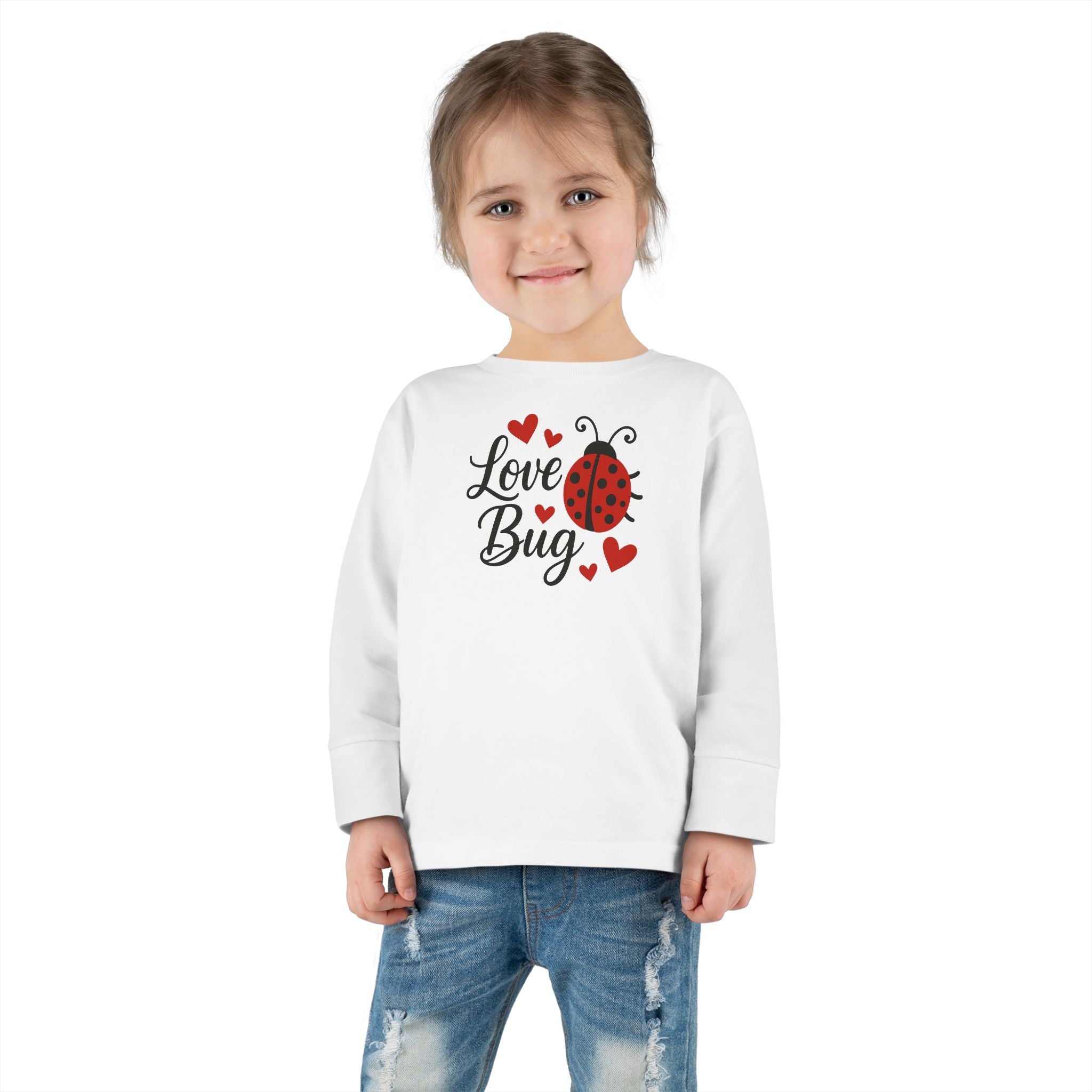 Love Bug Valentine's Toddler Long Sleeve Tee