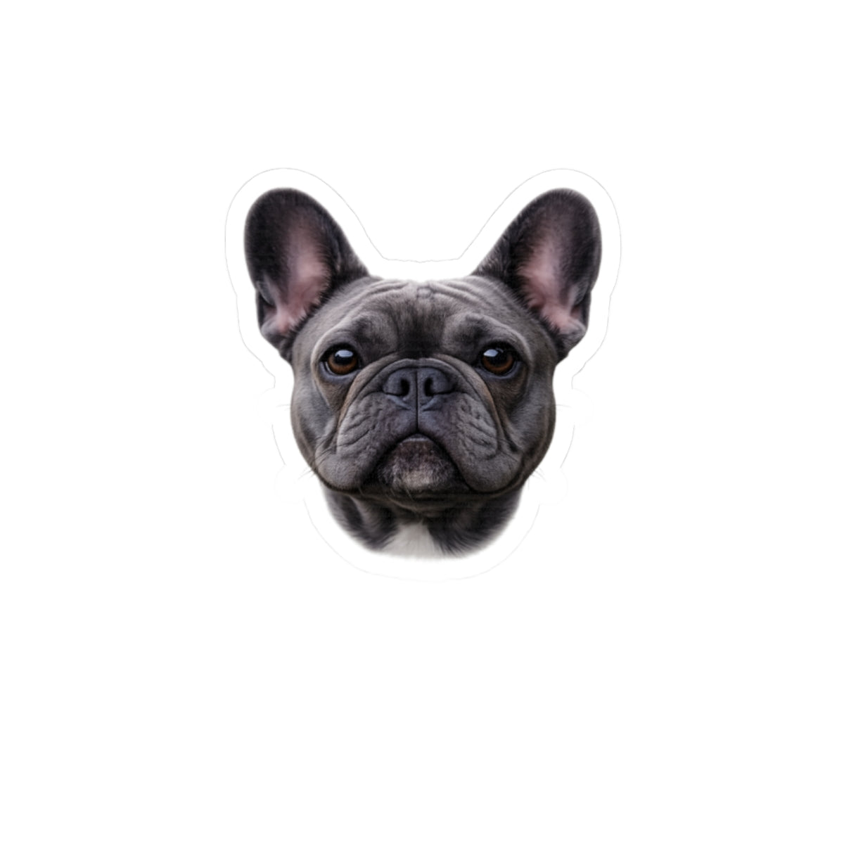 French Bulldog Face Sticker | Kiss-Cut Sticker