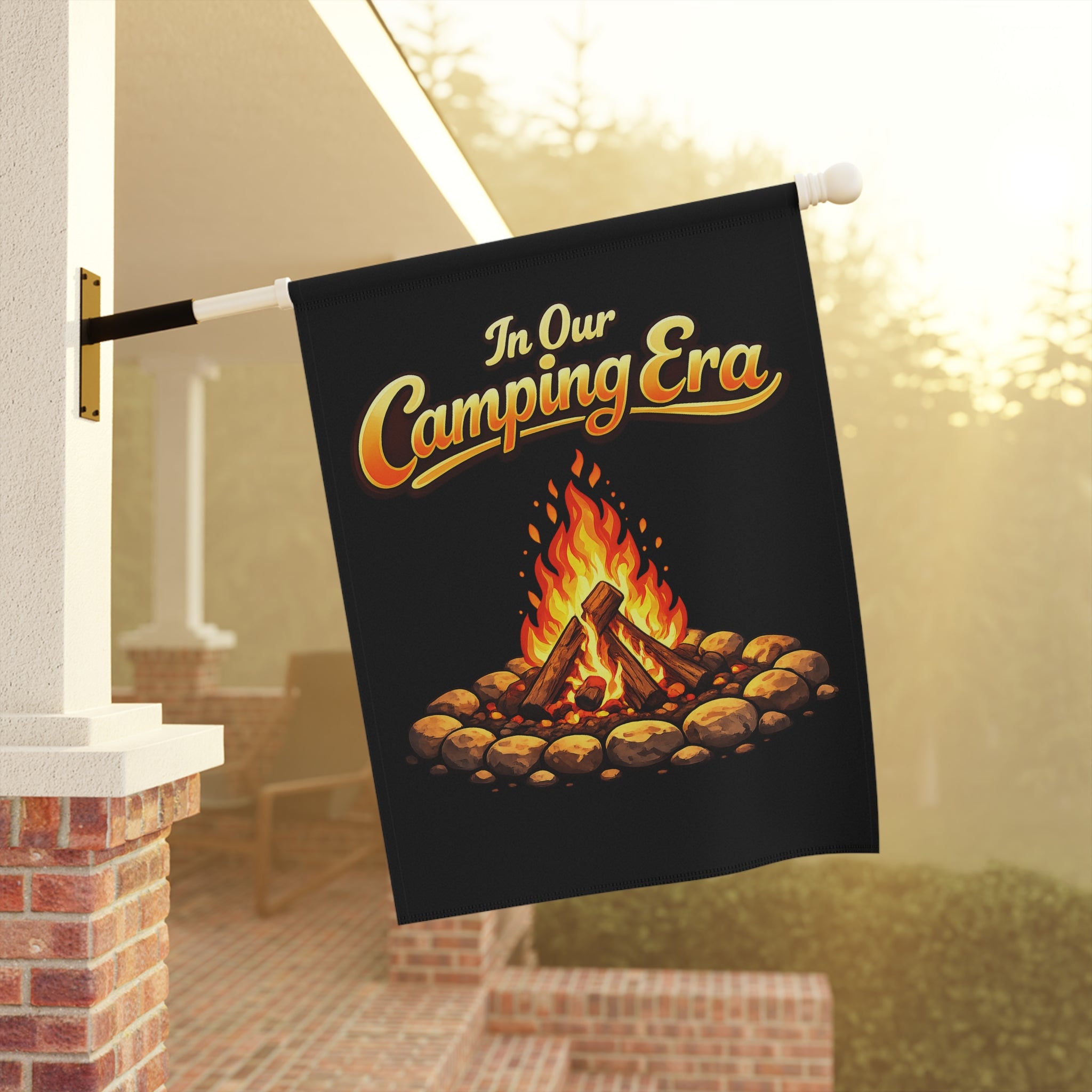 Campfire 'In Our Camping Era' Garden Flag | Outdoor Décor