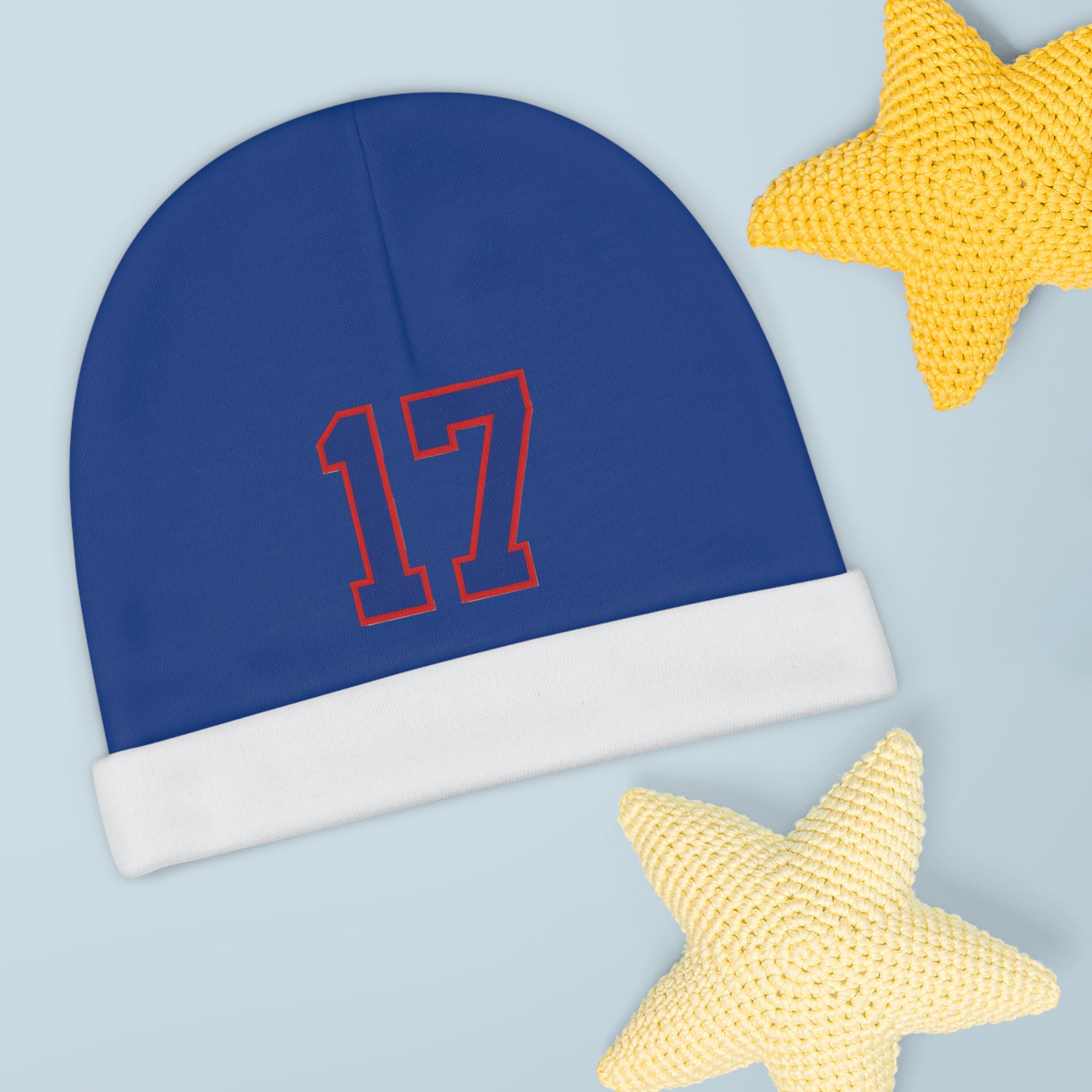 17 baby beanie | varsity outline sports design