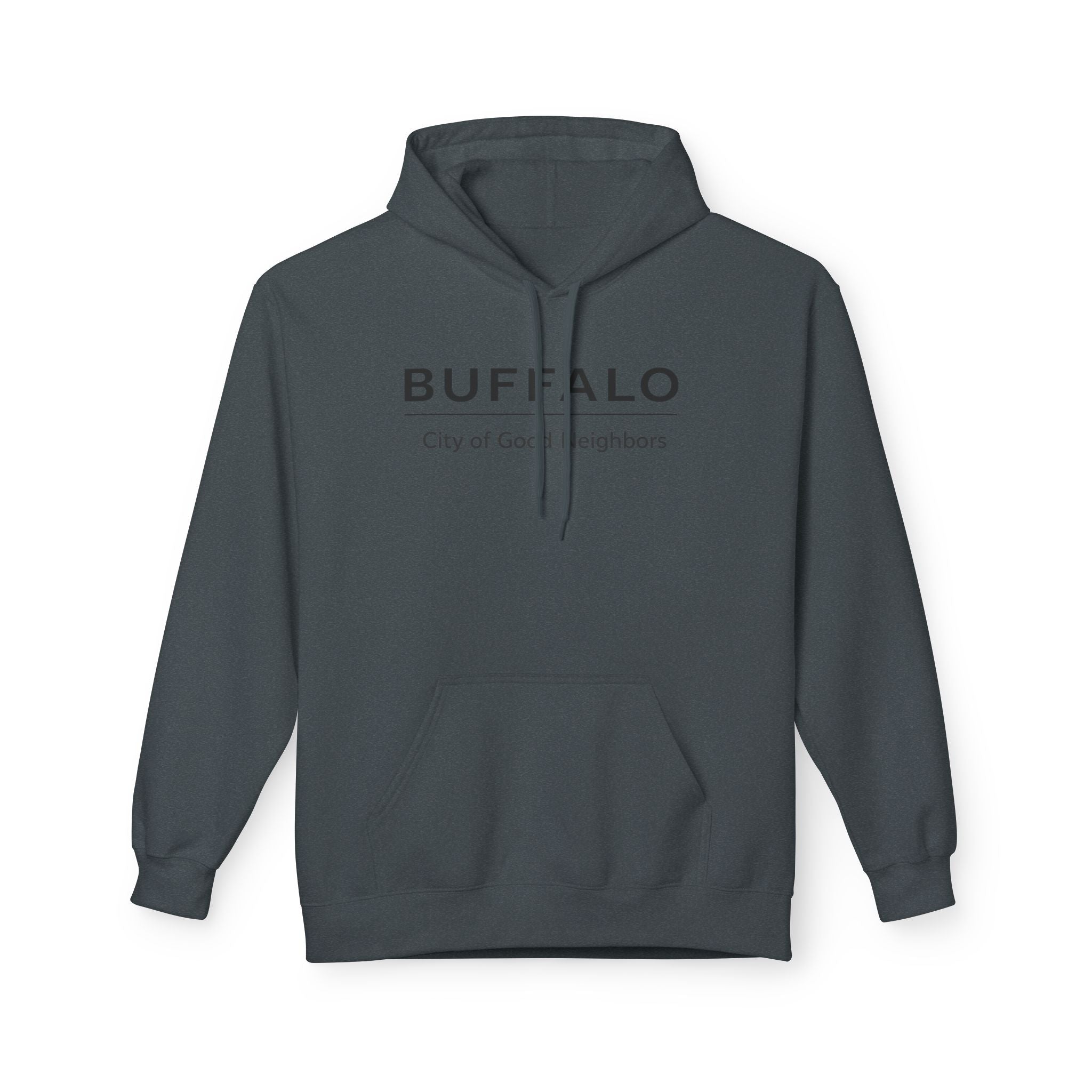 BUFFALO City of Good Neighbors Hoodie | Buffalo NY Minimal Text Pullover
