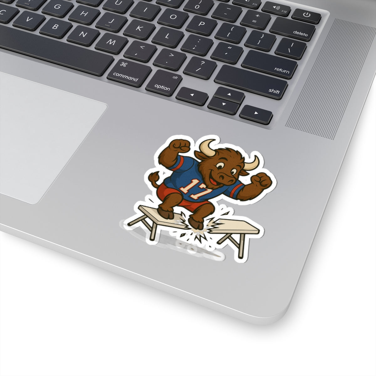 Football Buffalo Breaking Tables Sticker | Kiss-Cut Sticker