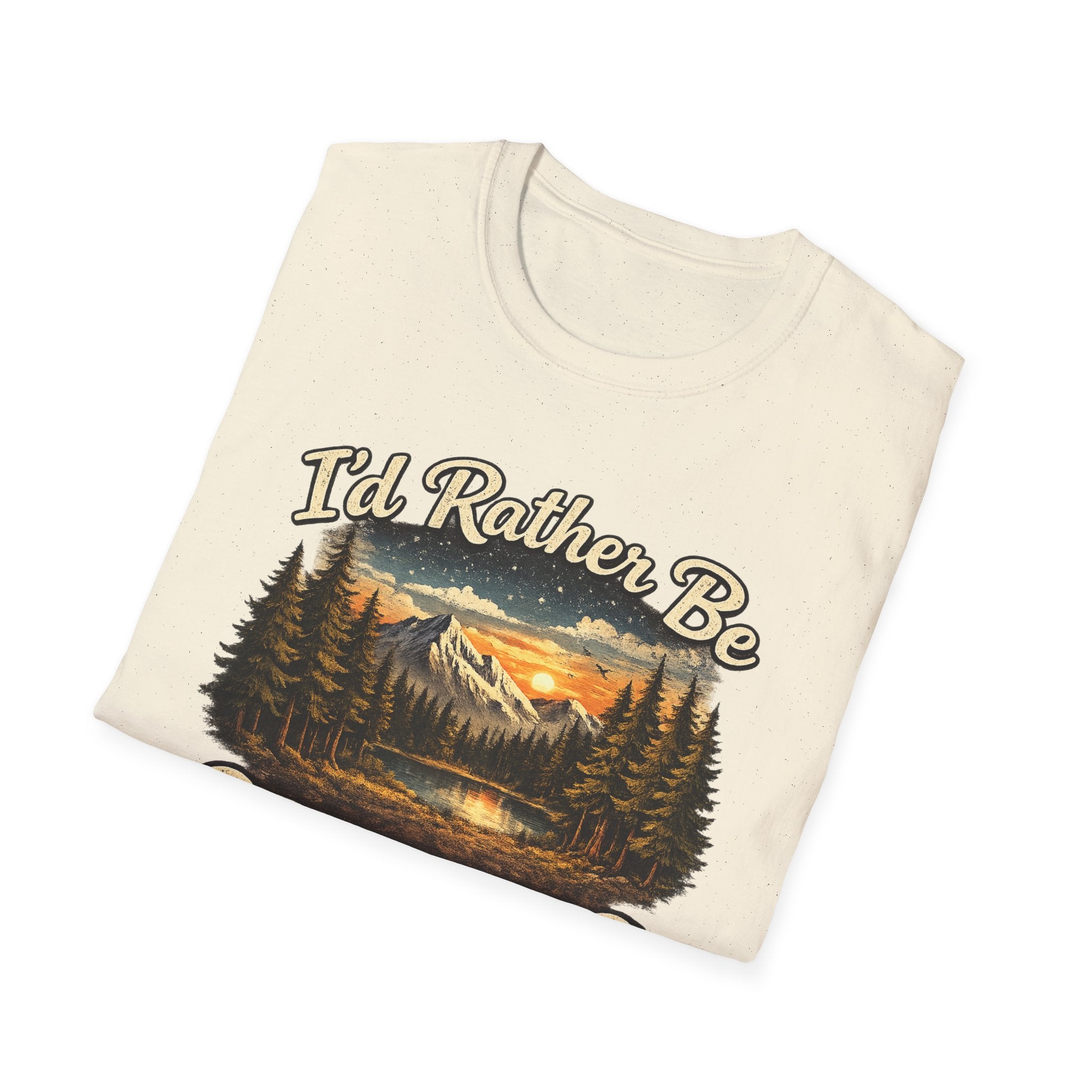 I'd Rather Be Camping T-Shirt | Mountain Forest Sunset Camping Shirt