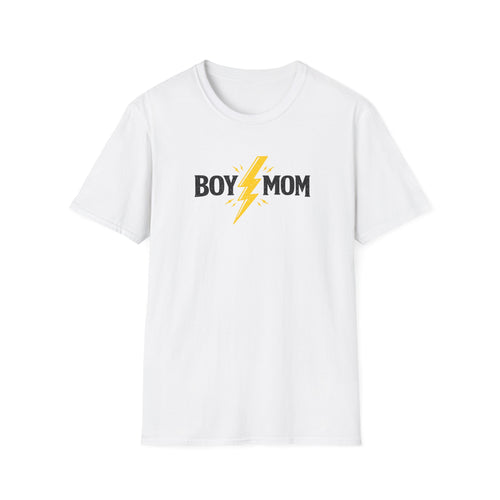 Boy Mom Lightning T-Shirt — Graphic Mom Tee for Proud Boys’ Moms