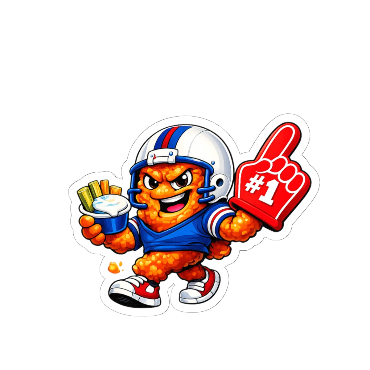 Buffalo Wing Foam Finger #1 Sticker | Kiss-Cut Sticker