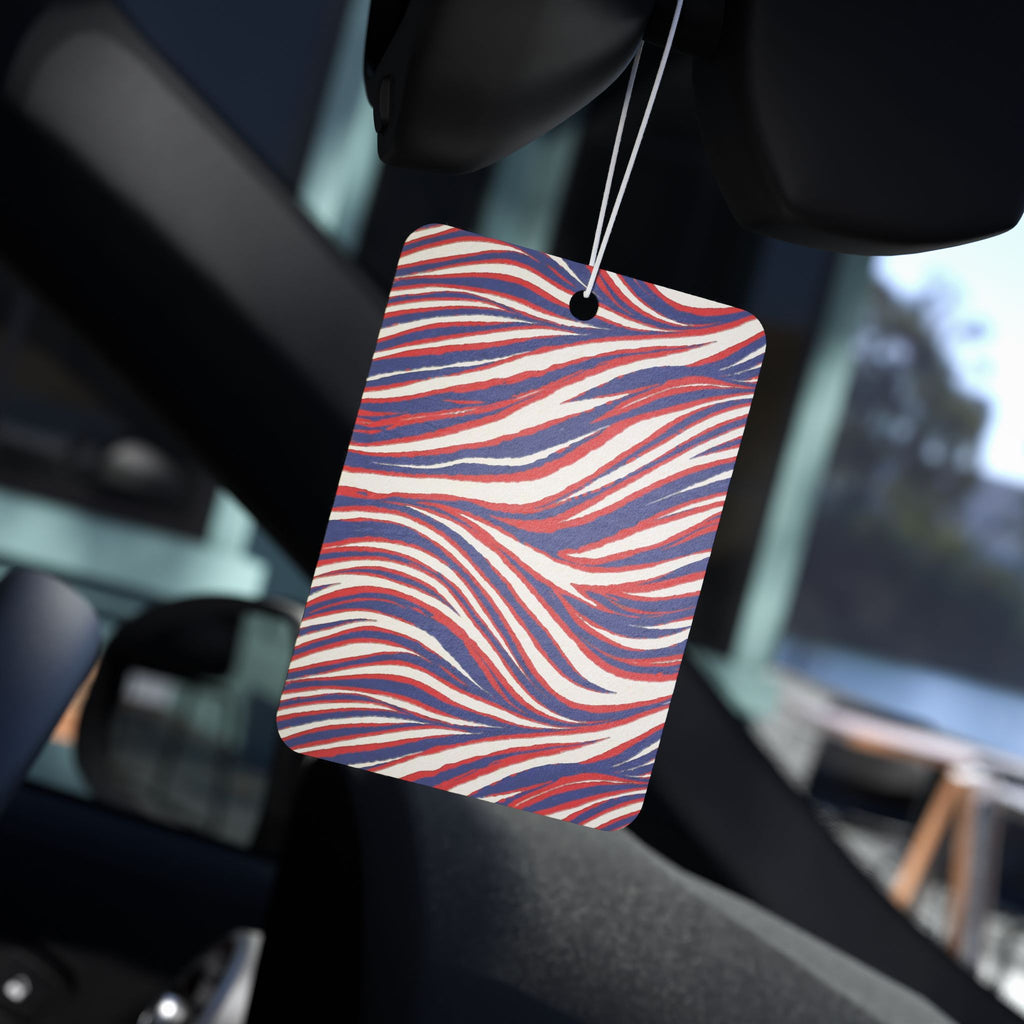 Buffalo Car Air Freshener — Red White & Blue Abstract Scented Accent