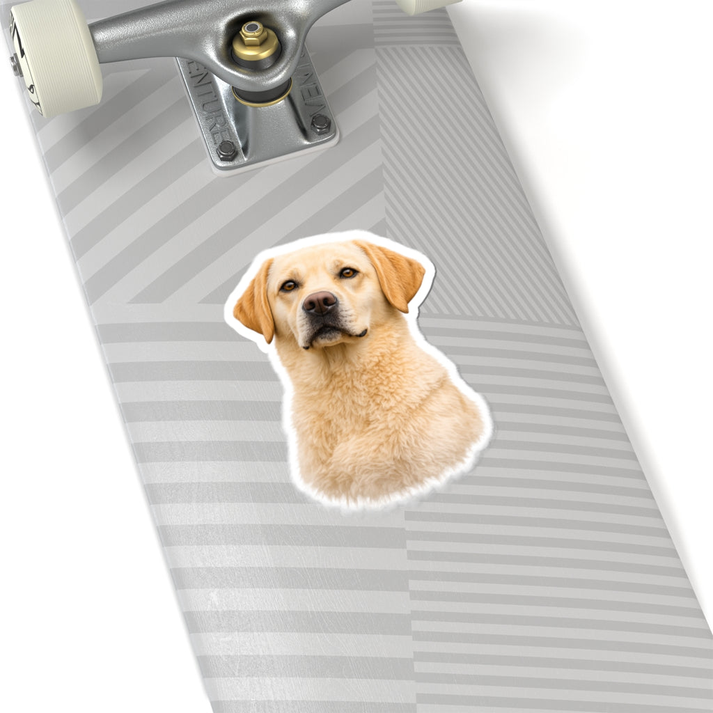 Yellow Labrador Portrait Sticker | Kiss-Cut Dog Sticker
