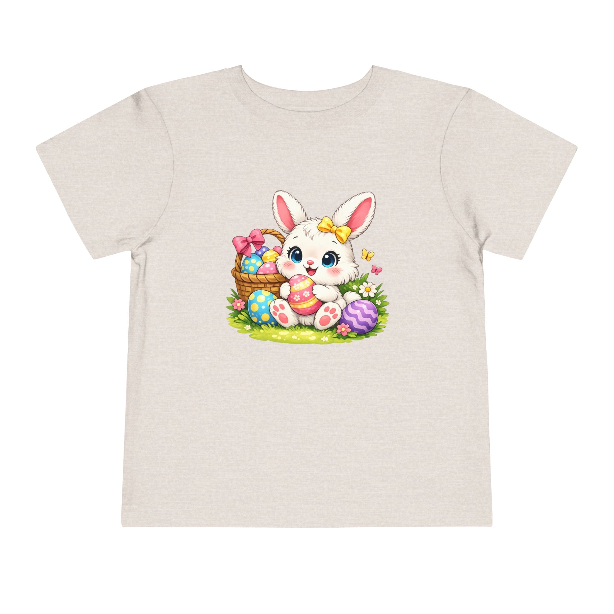 Easter Bunny Toddler Tee — Cute Baby Bunny with Easter Eggs