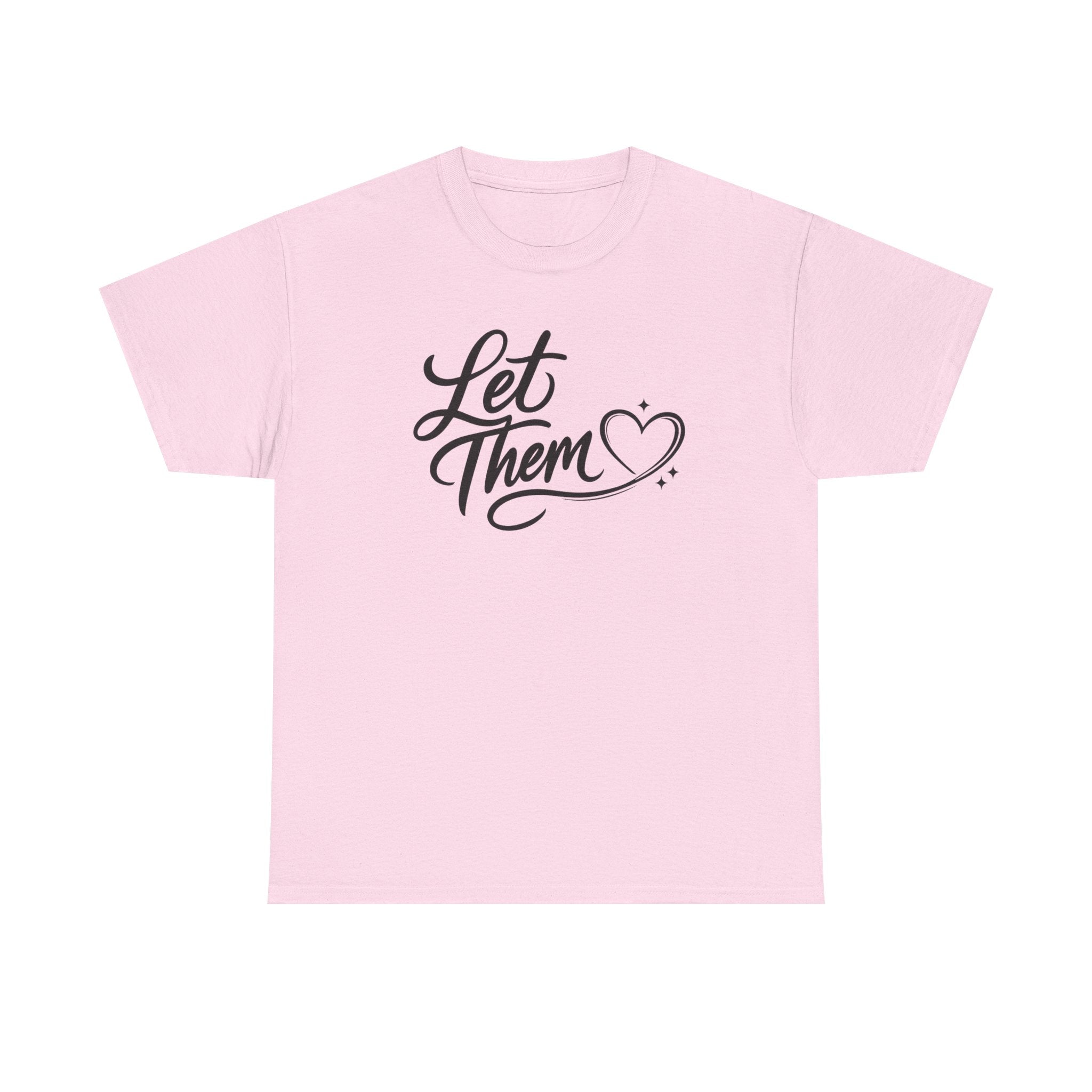 Let Them Script Heart T-Shirt | Handlettered Typography, Minimal Tee