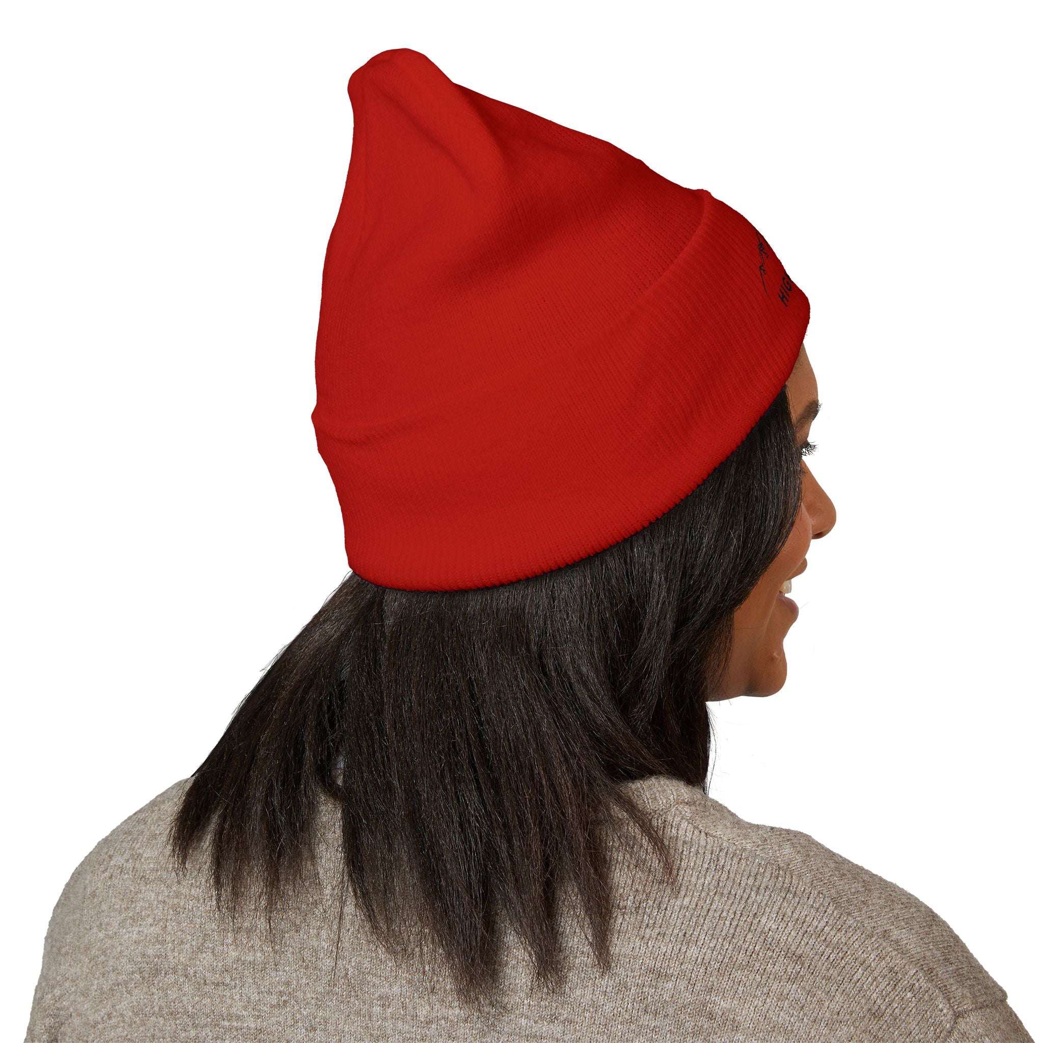 Embroidered Mountain Logo Beanie, Winter Ski Accessories, Outdoor Adventure Hat, Nature Lover Gift, Ski Trip Apparel