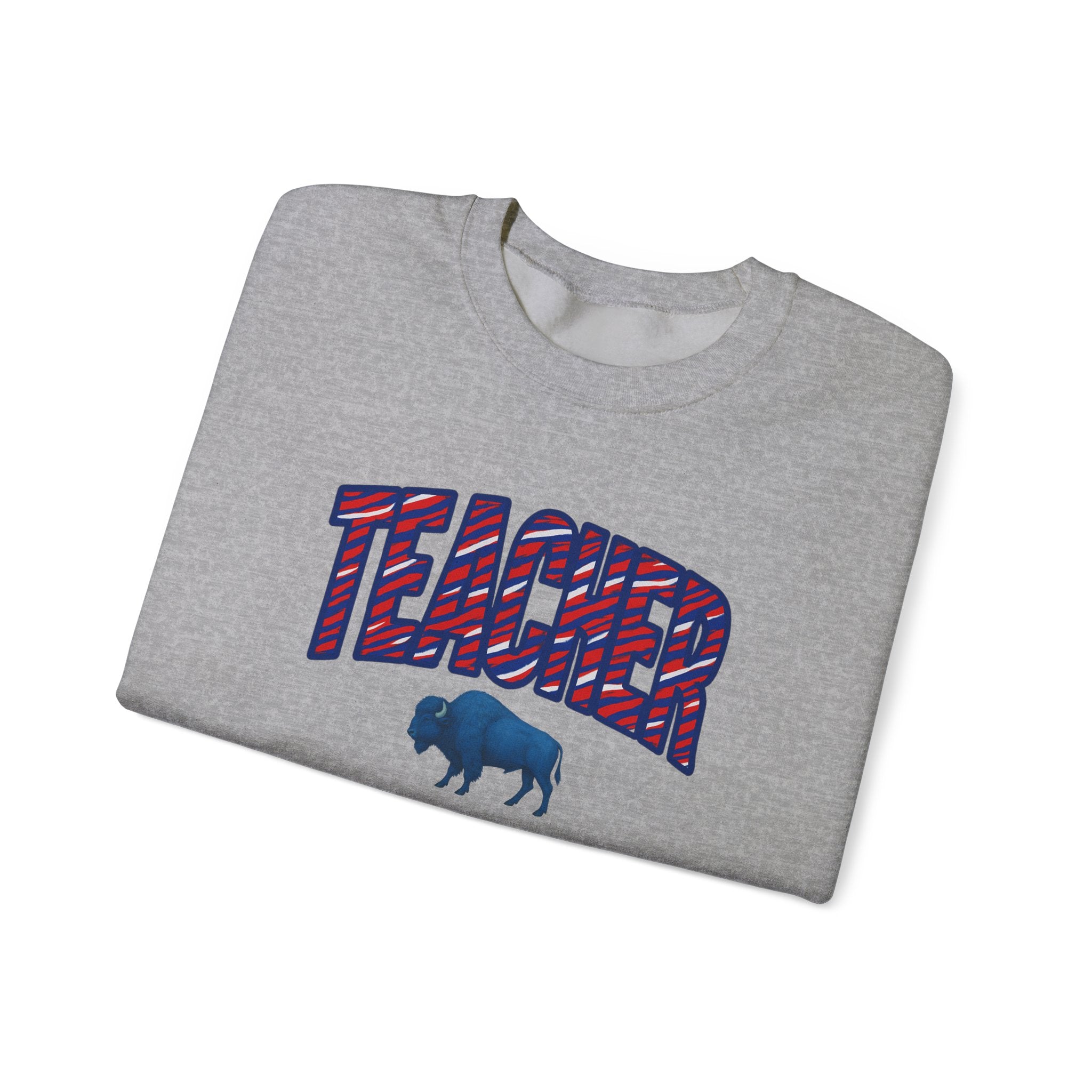 Teacher buffalo plaid arch Sweatshirt | Teacher crewneck