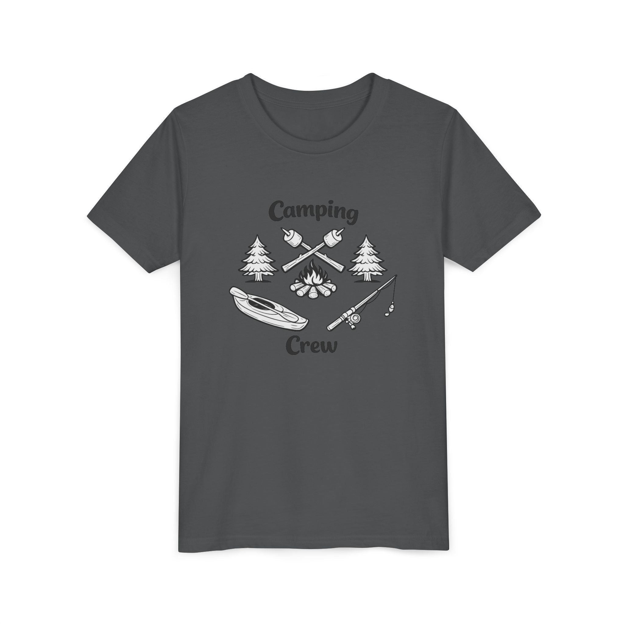 Camping Crew Youth Tee | Kayak, Campfire, Fishing Outdoors